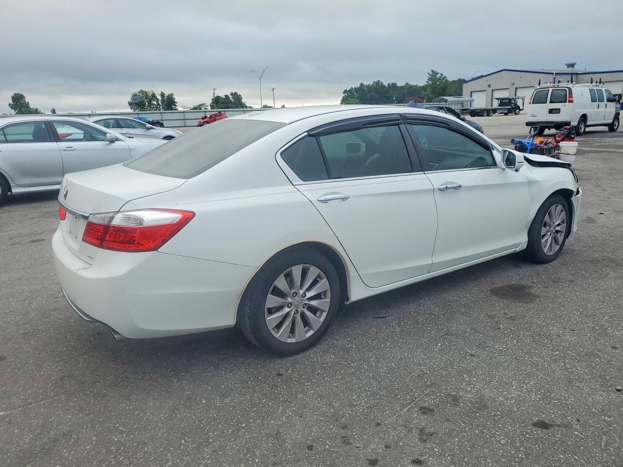 2015 Honda Accord Exl White vin: 1HGCR2F8XFA155526
