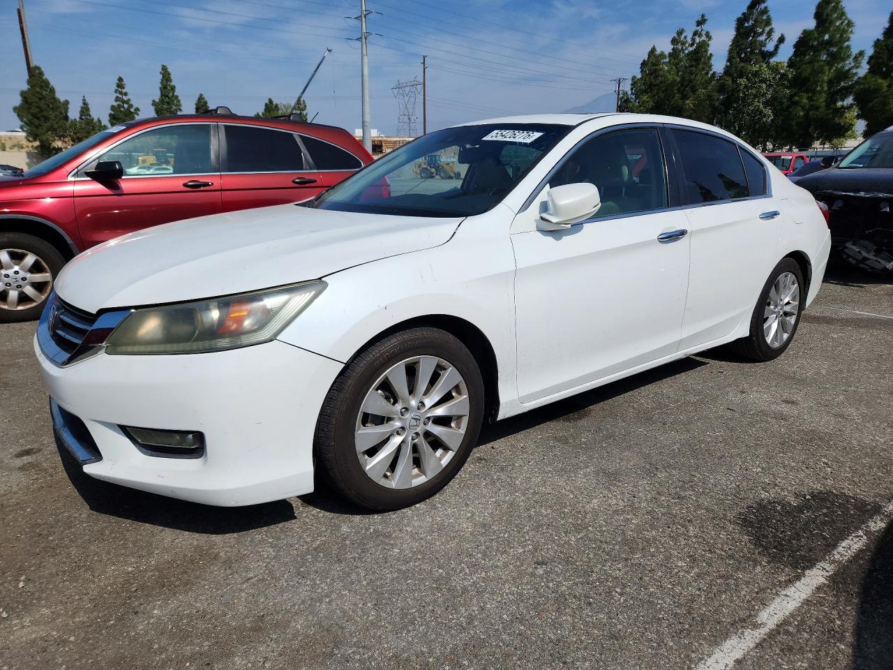 2015 Hond Accord White vin: 1HGCR2F8XFA244237