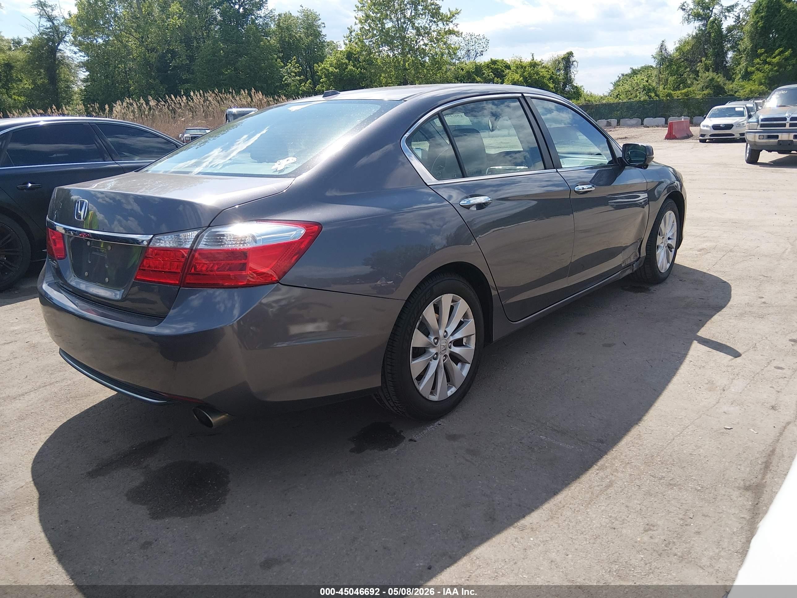2015 Honda Accord Ex-l Gray vin: 1HGCR2F8XFA269073