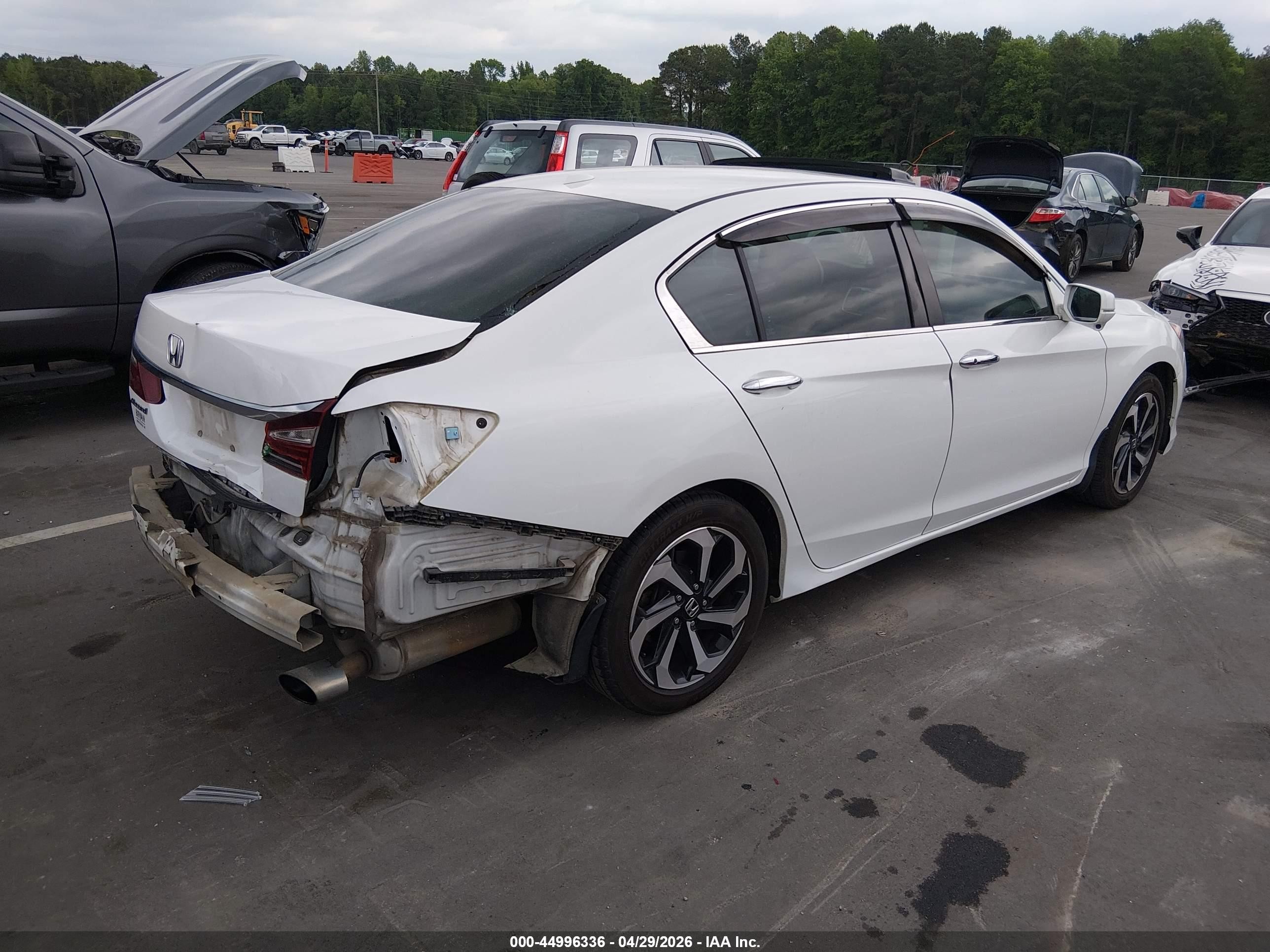 2017 Honda Accord Ex-l Белый vin: 1HGCR2F90HA056824