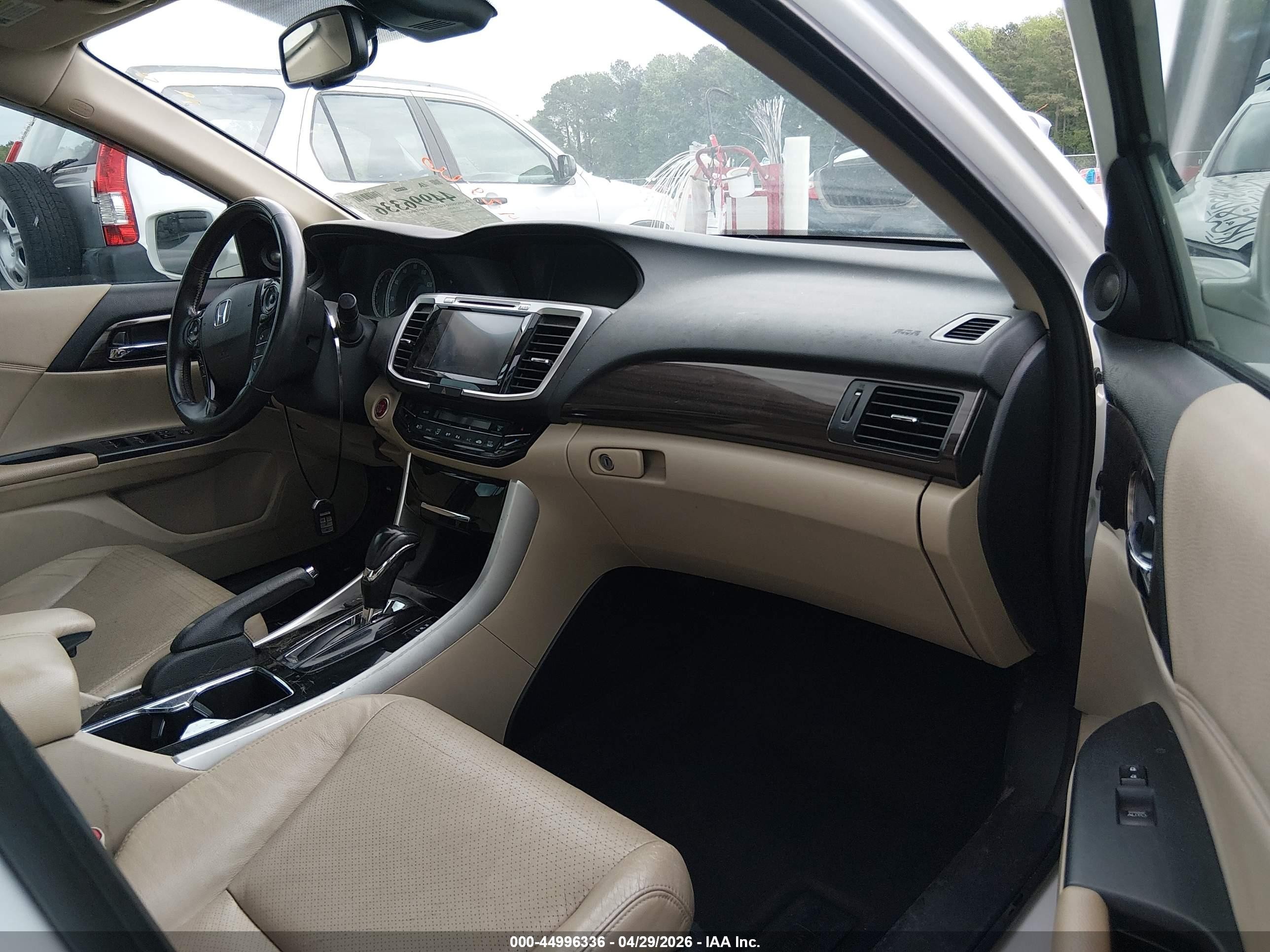 2017 Honda Accord Ex-l Белый vin: 1HGCR2F90HA056824