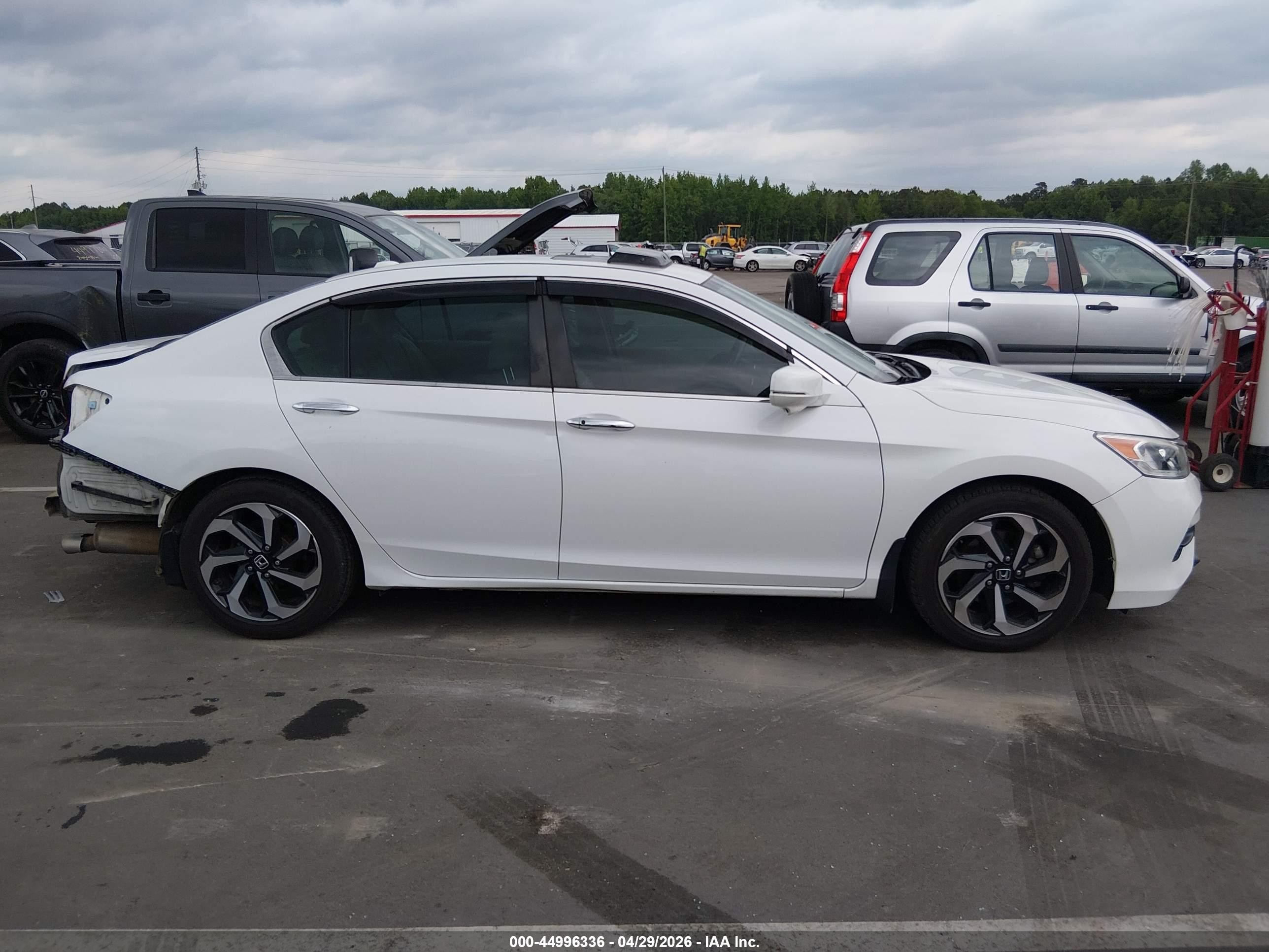 2017 Honda Accord Ex-l Белый vin: 1HGCR2F90HA056824