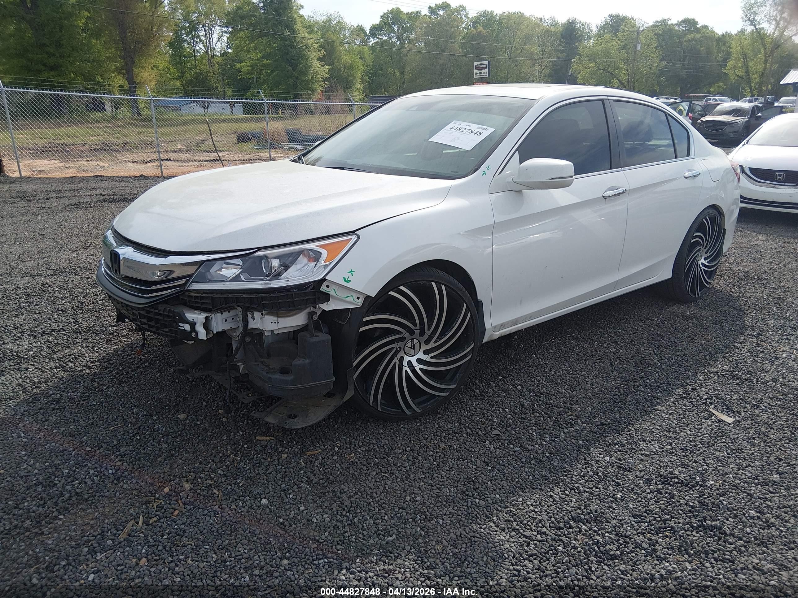 2016 Honda Accord Ex-l White vin: 1HGCR2F97GA235036