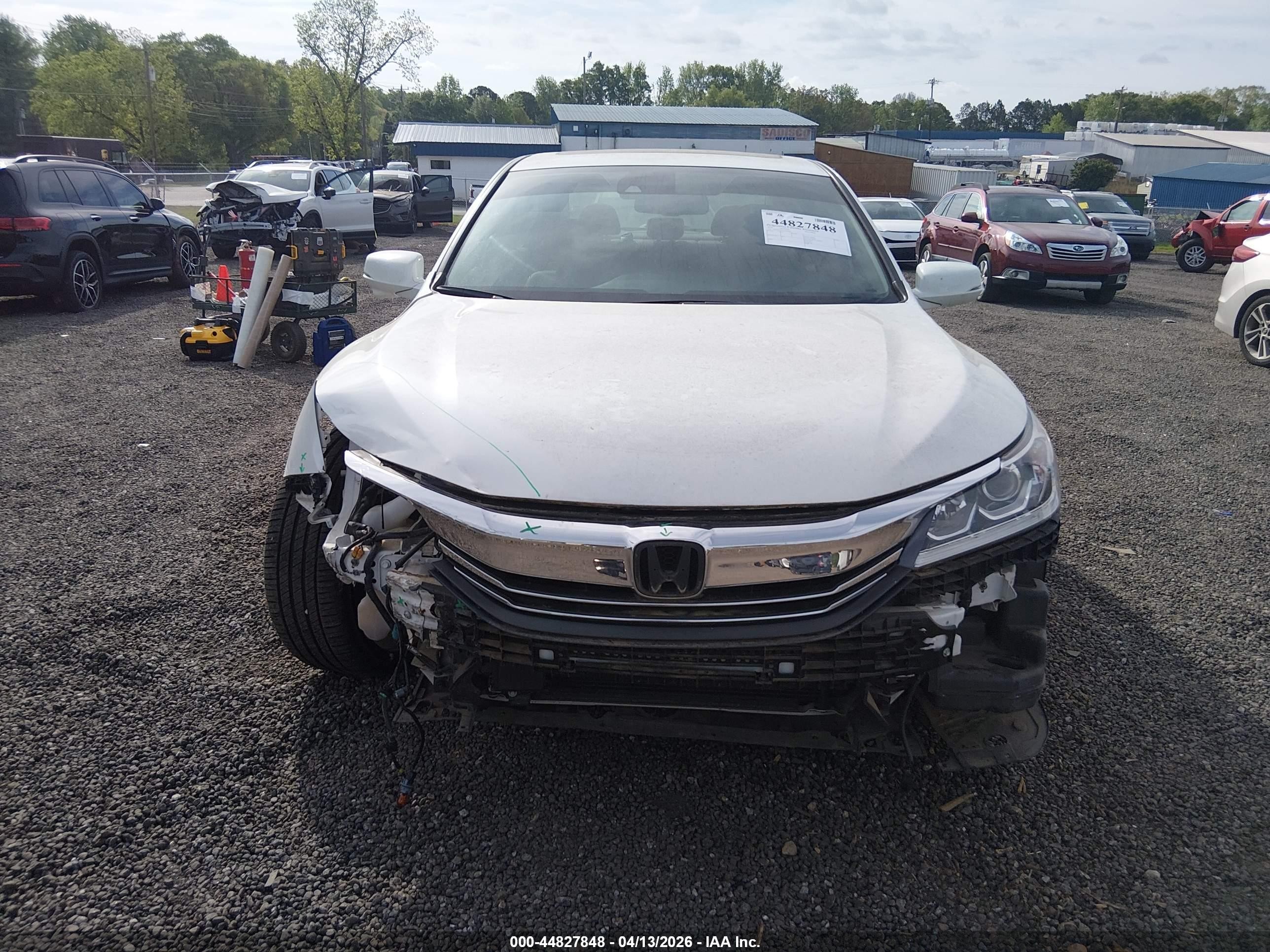 2016 Honda Accord Ex-l White vin: 1HGCR2F97GA235036