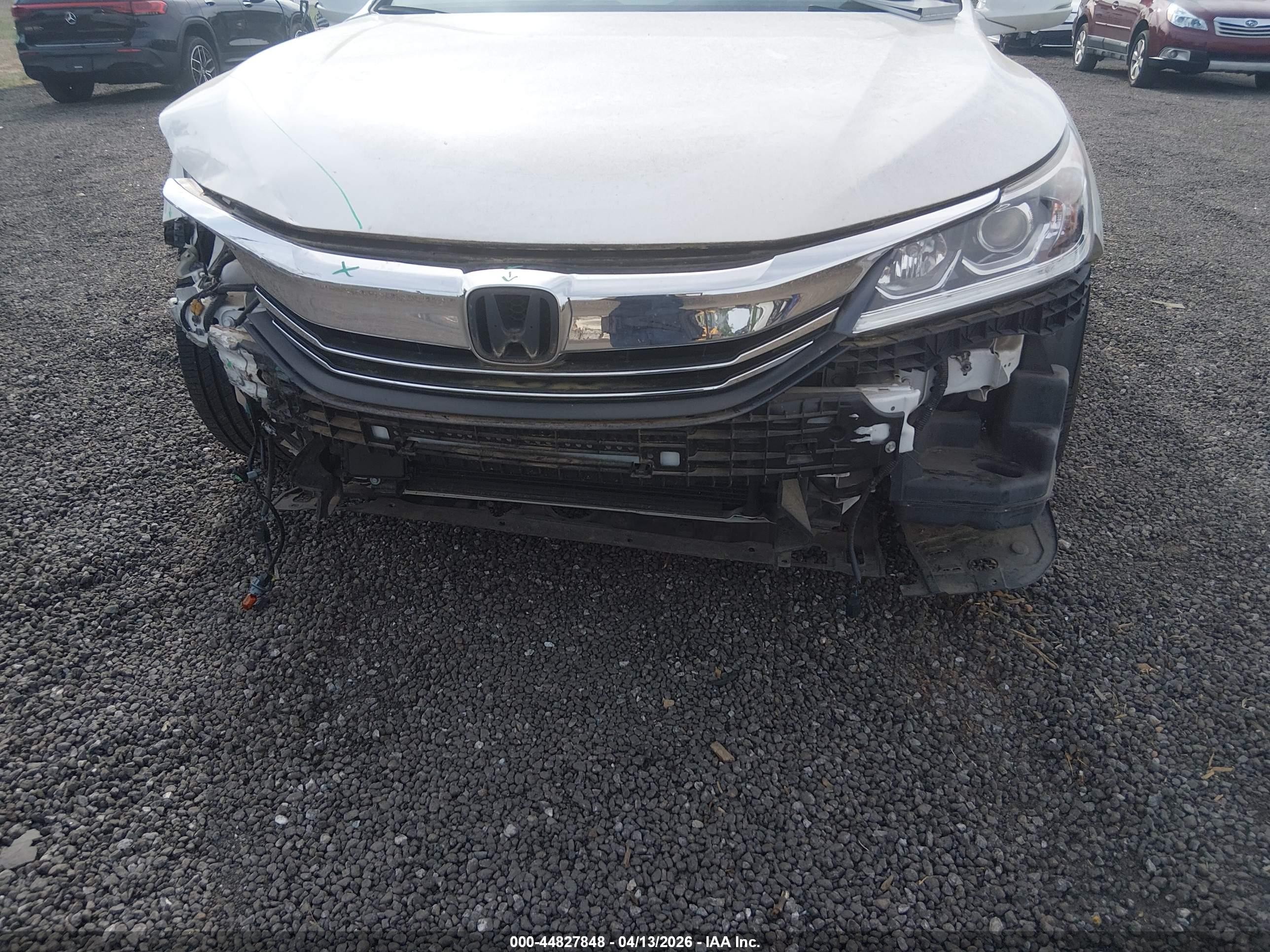 2016 Honda Accord Ex-l White vin: 1HGCR2F97GA235036