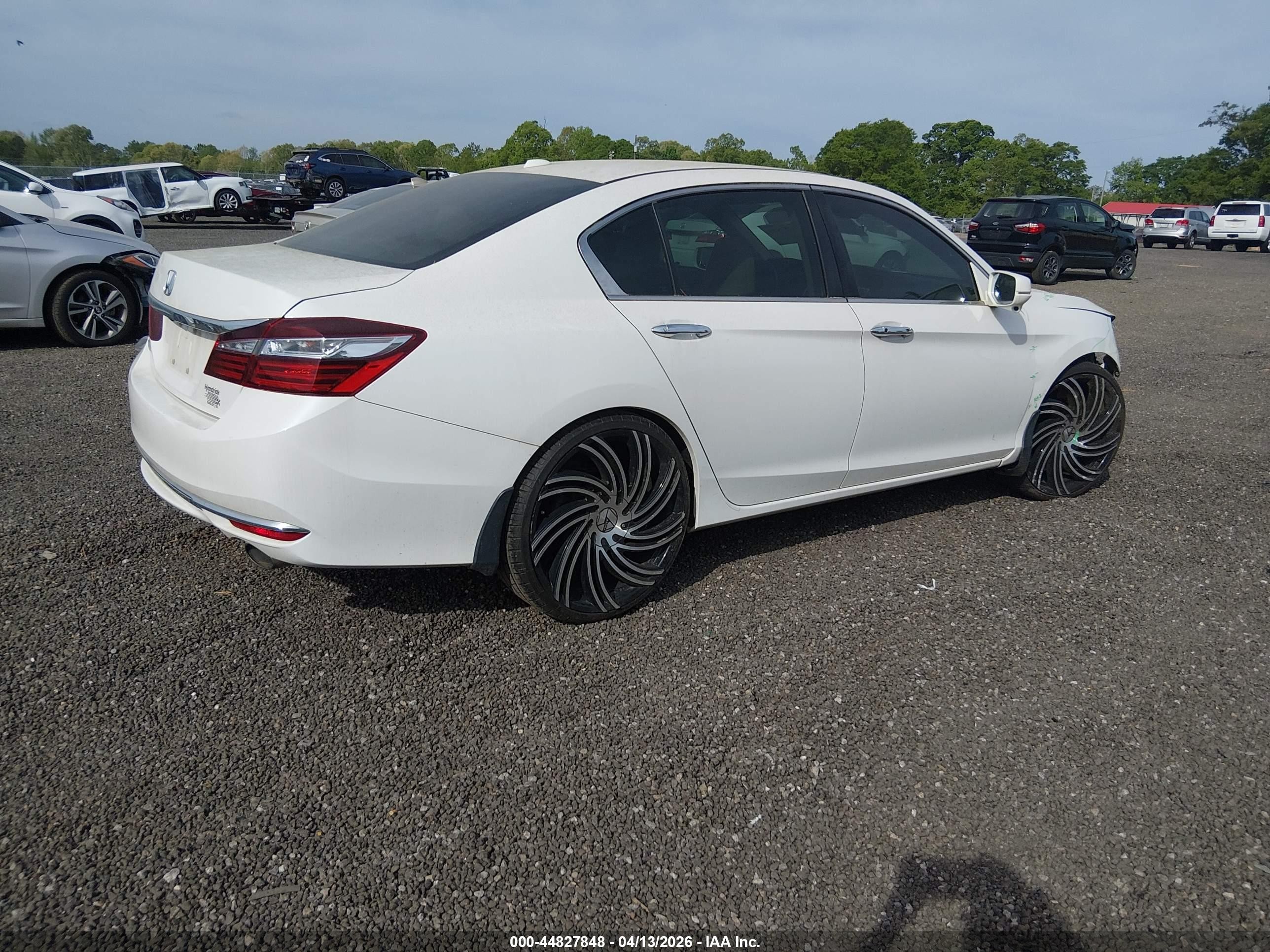 2016 Honda Accord Ex-l White vin: 1HGCR2F97GA235036