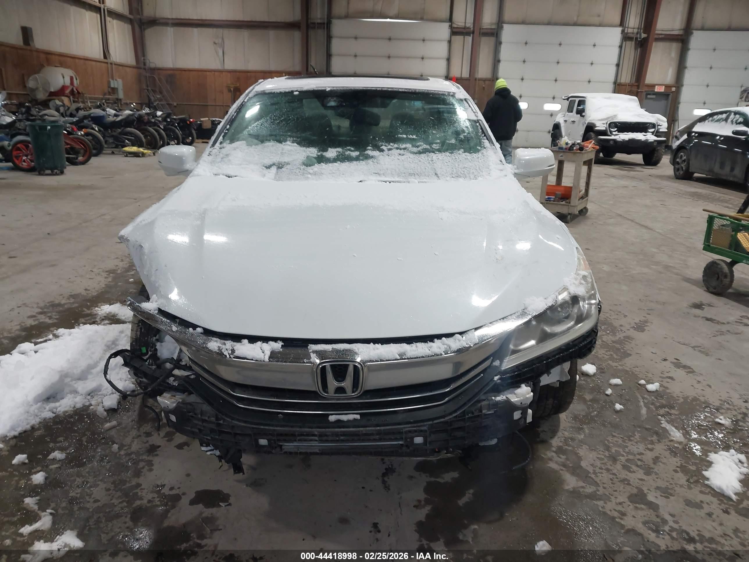 2017 Honda Accord Ex-l White vin: 1HGCR2F98HA177441