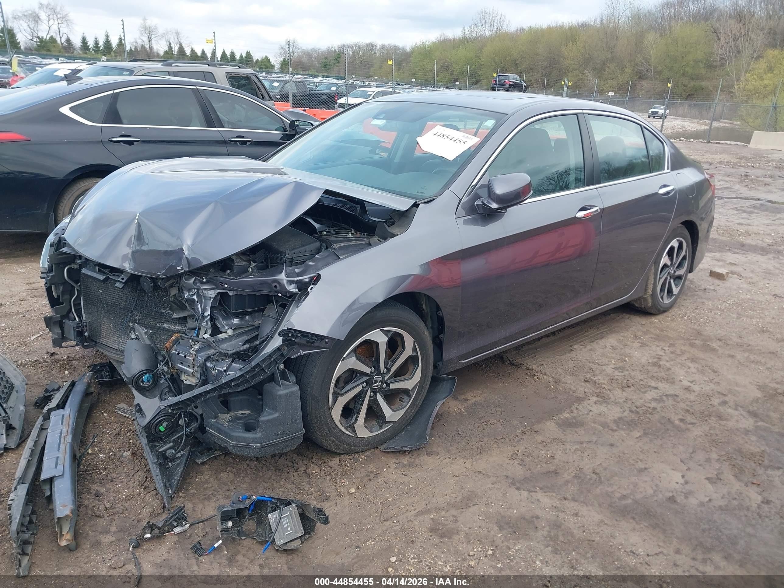 2016 Honda Accord Ex-l Gray vin: 1HGCR2F99GA066783