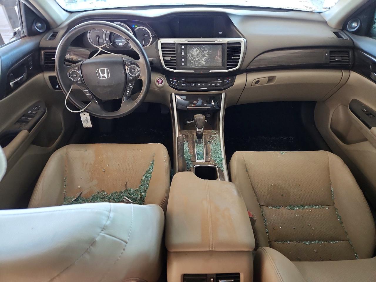 2016 Honda Accord Exl White vin: 1HGCR3F01GA015463