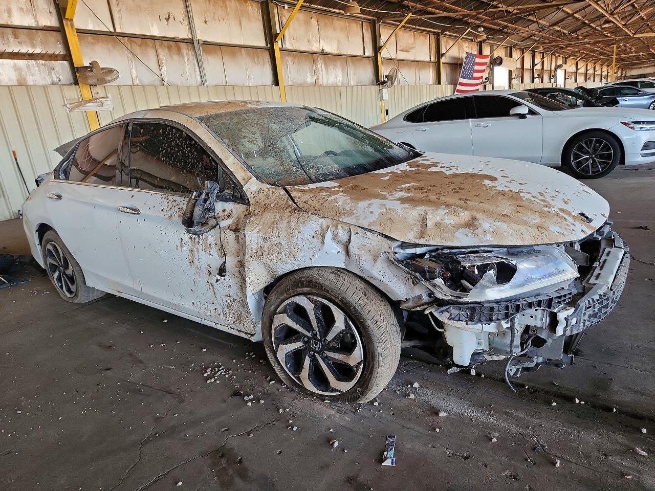 2016 Honda Accord Exl White vin: 1HGCR3F01GA015463