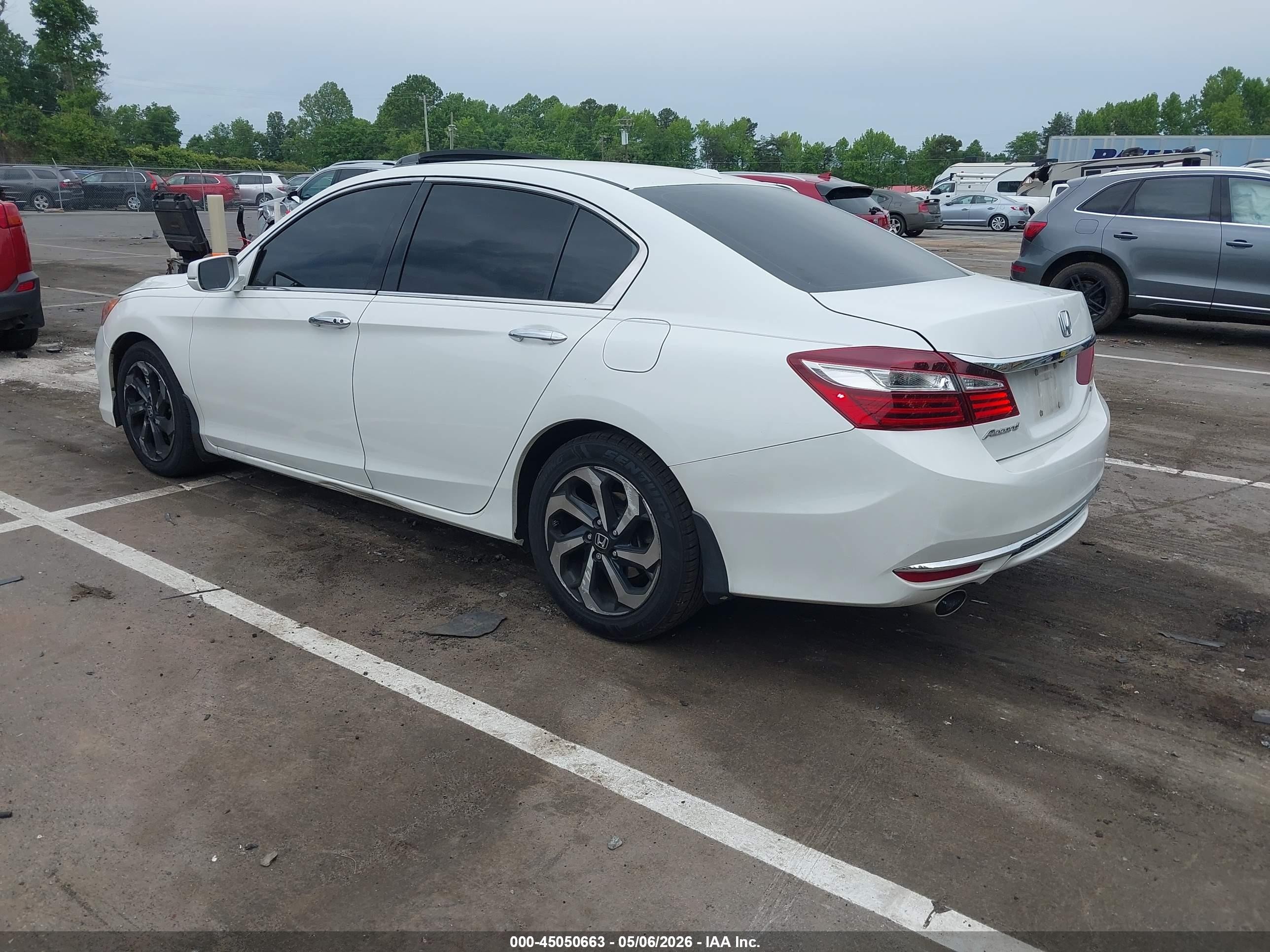 2017 Honda Accord Ex-l V6 Белый vin: 1HGCR3F0XHA003703