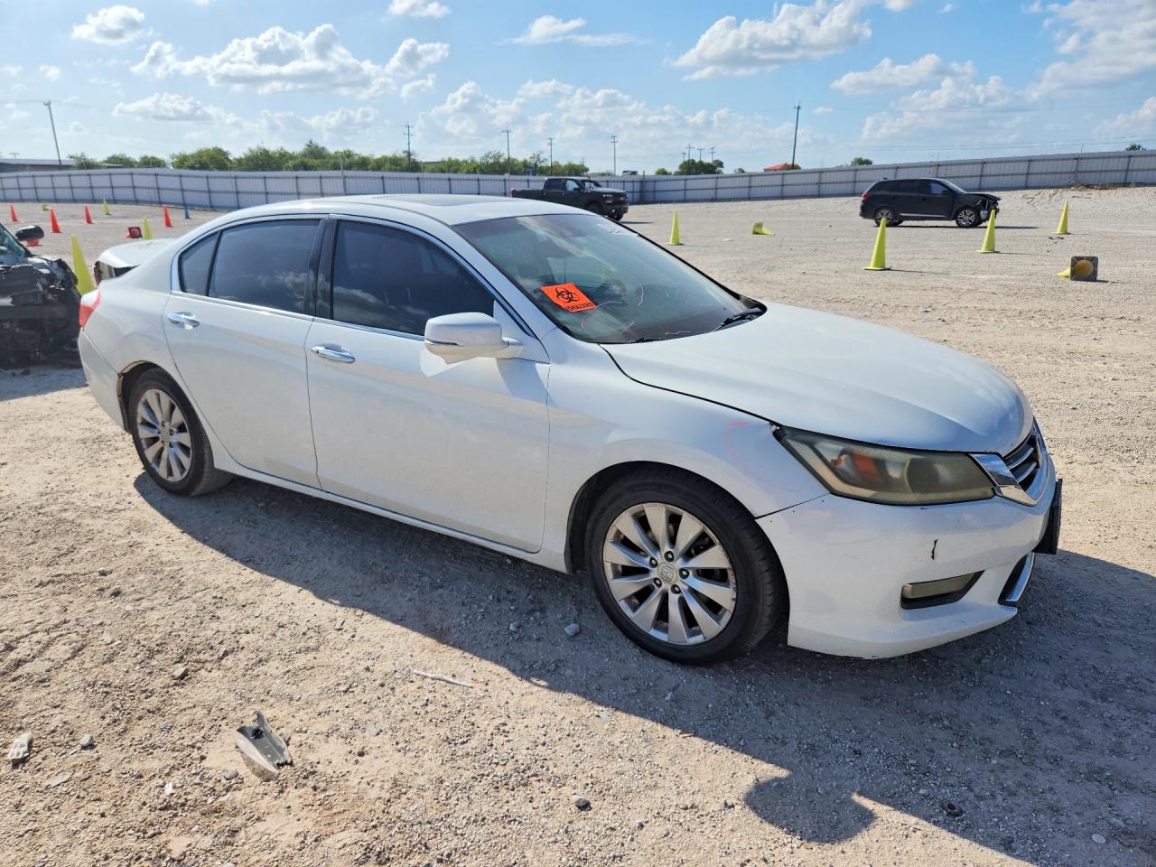 2013 Honda Accord Exl Белый vin: 1HGCR3F80DA004889