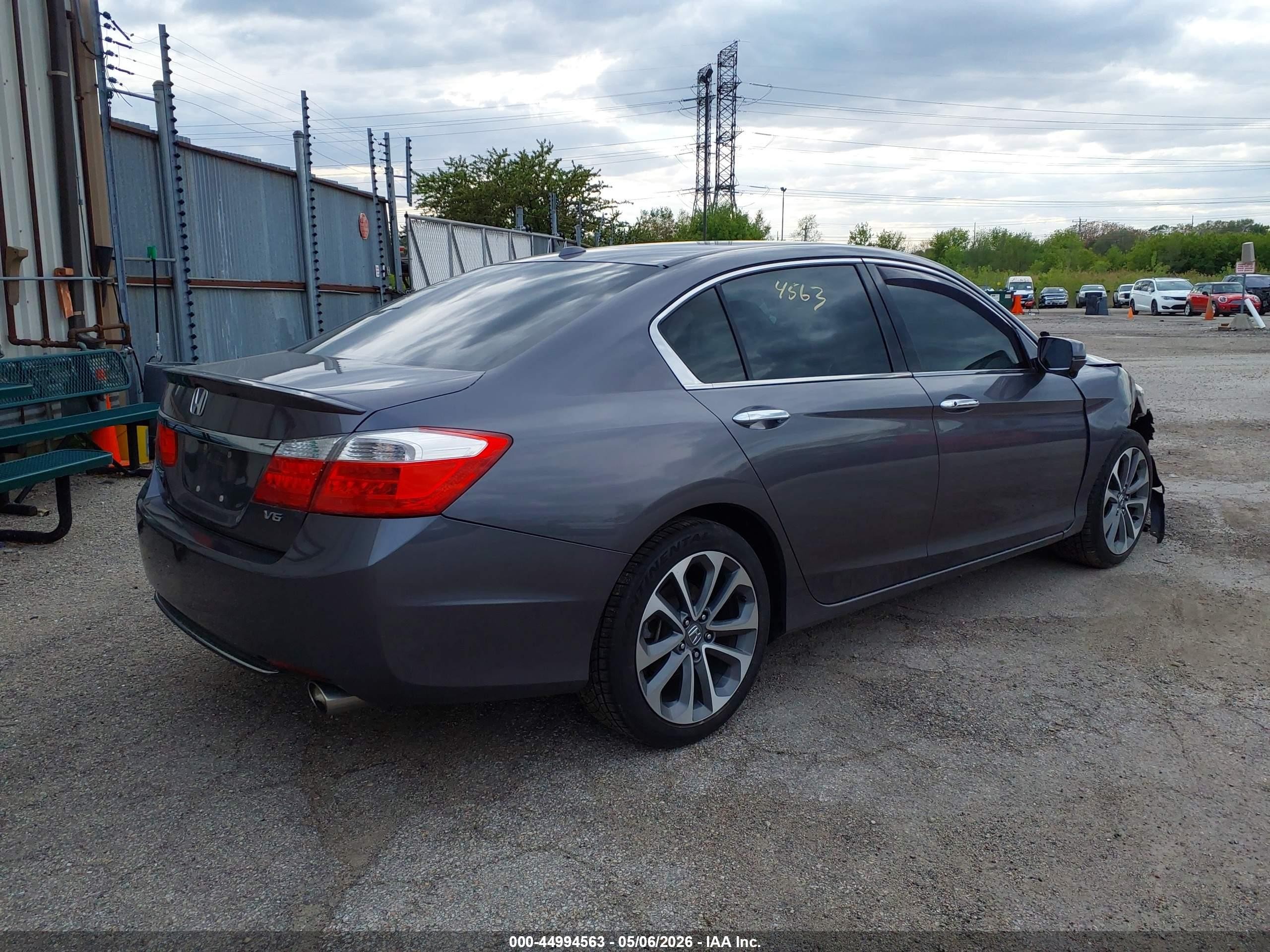 2013 Honda Accord Ex-l V-6 Gray vin: 1HGCR3F80DA006903