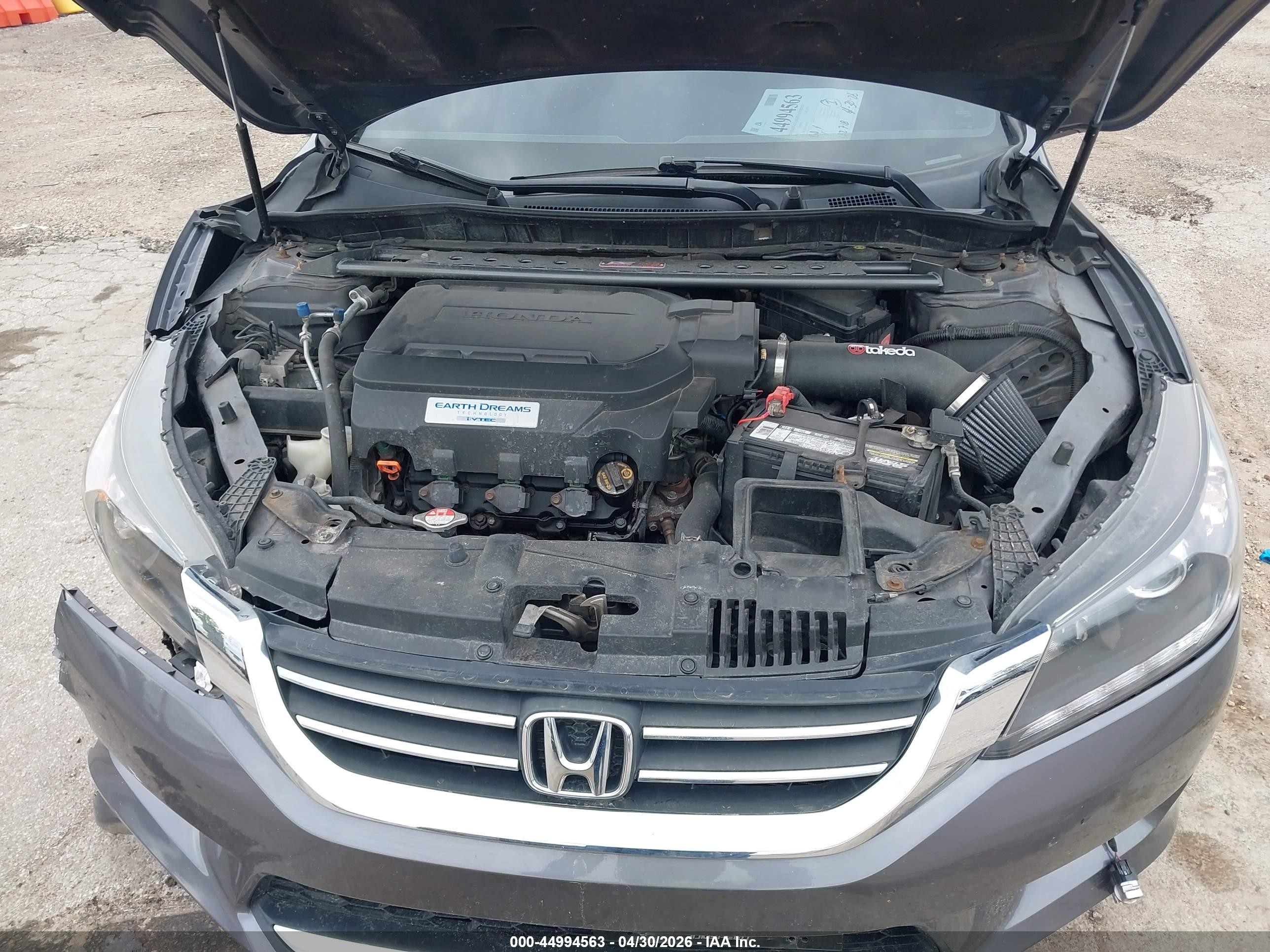 2013 Honda Accord Ex-l V-6 Gray vin: 1HGCR3F80DA006903