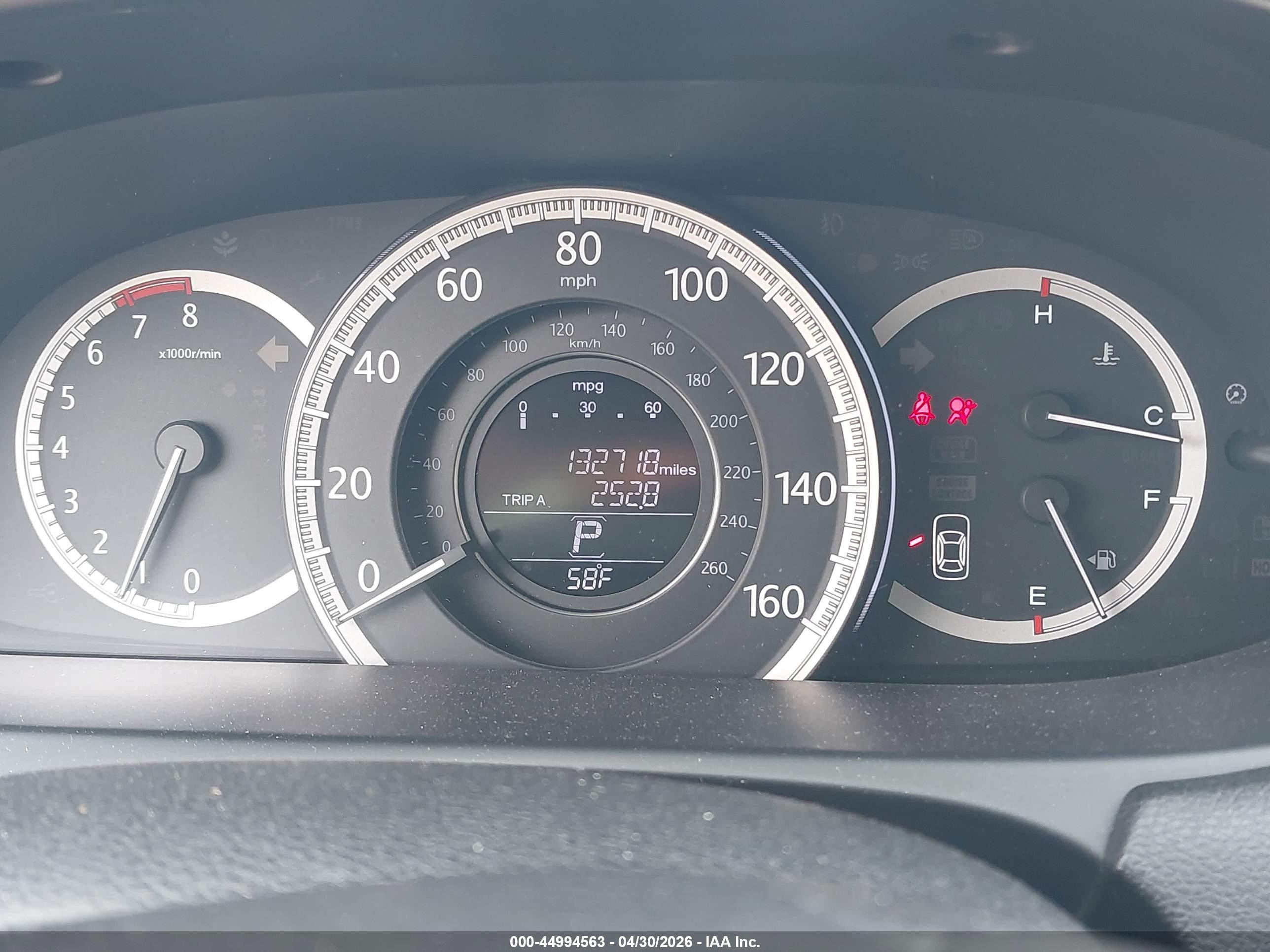 2013 Honda Accord Ex-l V-6 Gray vin: 1HGCR3F80DA006903