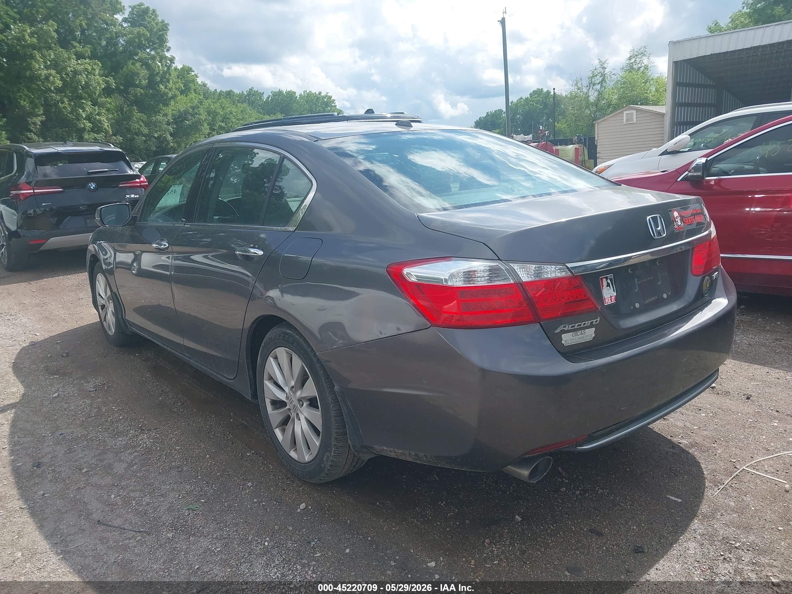 2013 Honda Accord Ex-l V-6 Gray vin: 1HGCR3F80DA007906