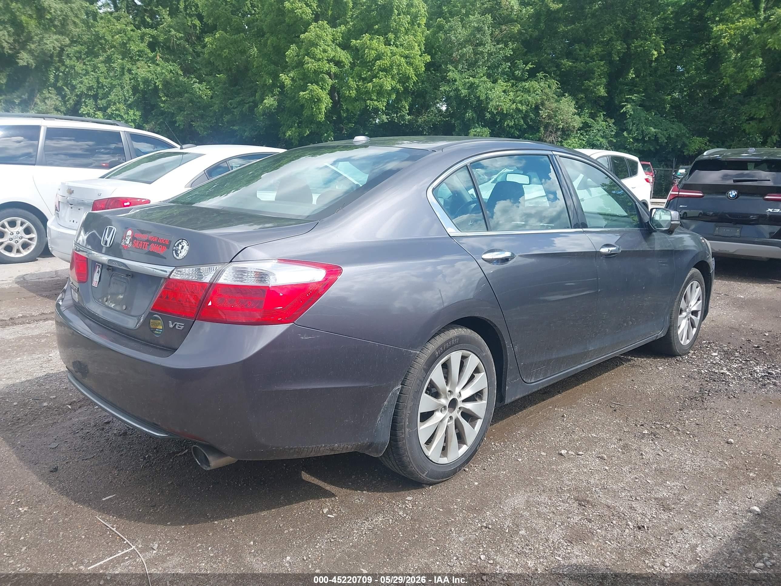 2013 Honda Accord Ex-l V-6 Gray vin: 1HGCR3F80DA007906