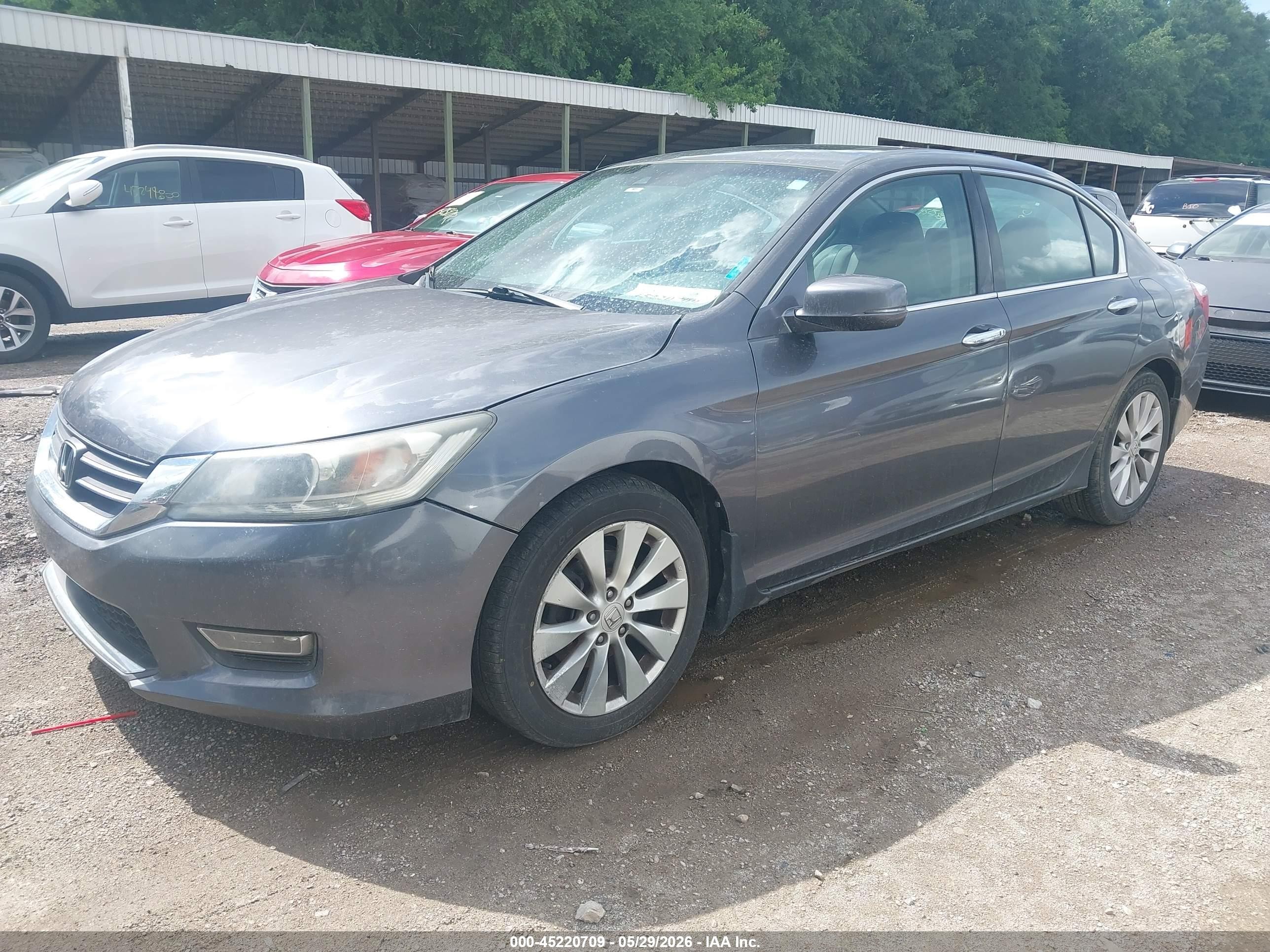 2013 Honda Accord Ex-l V-6 Gray vin: 1HGCR3F80DA007906
