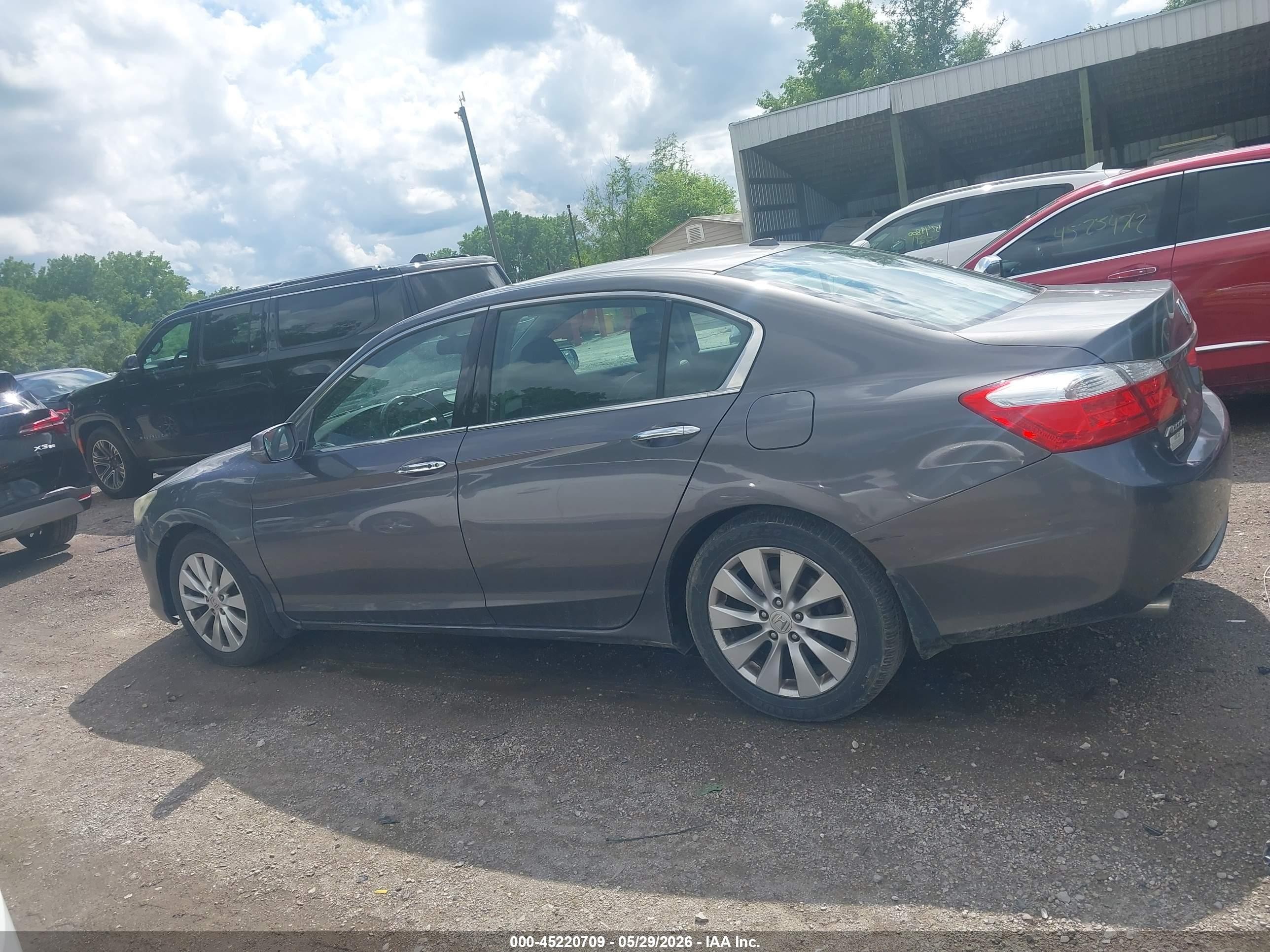 2013 Honda Accord Ex-l V-6 Gray vin: 1HGCR3F80DA007906