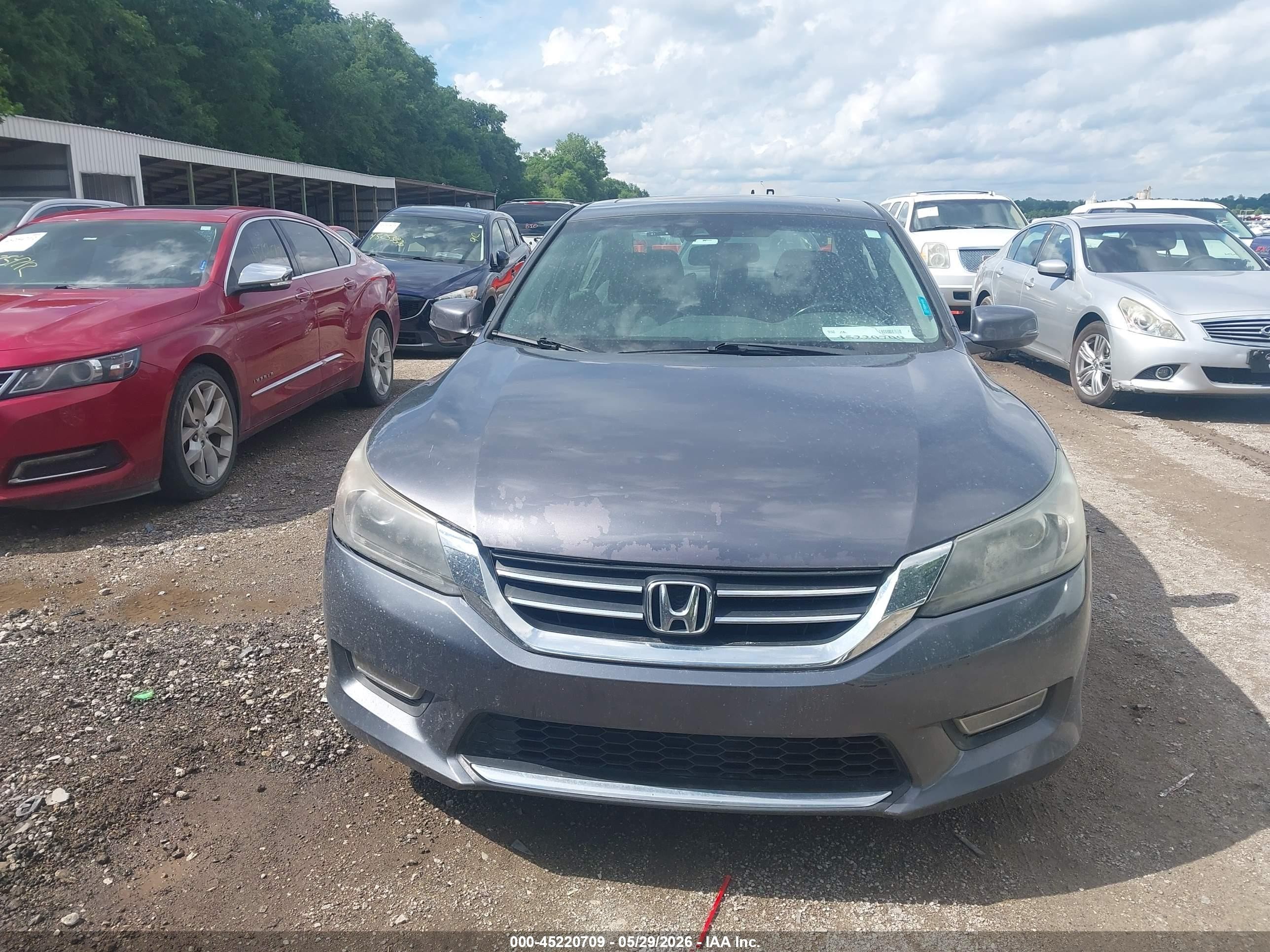 2013 Honda Accord Ex-l V-6 Gray vin: 1HGCR3F80DA007906