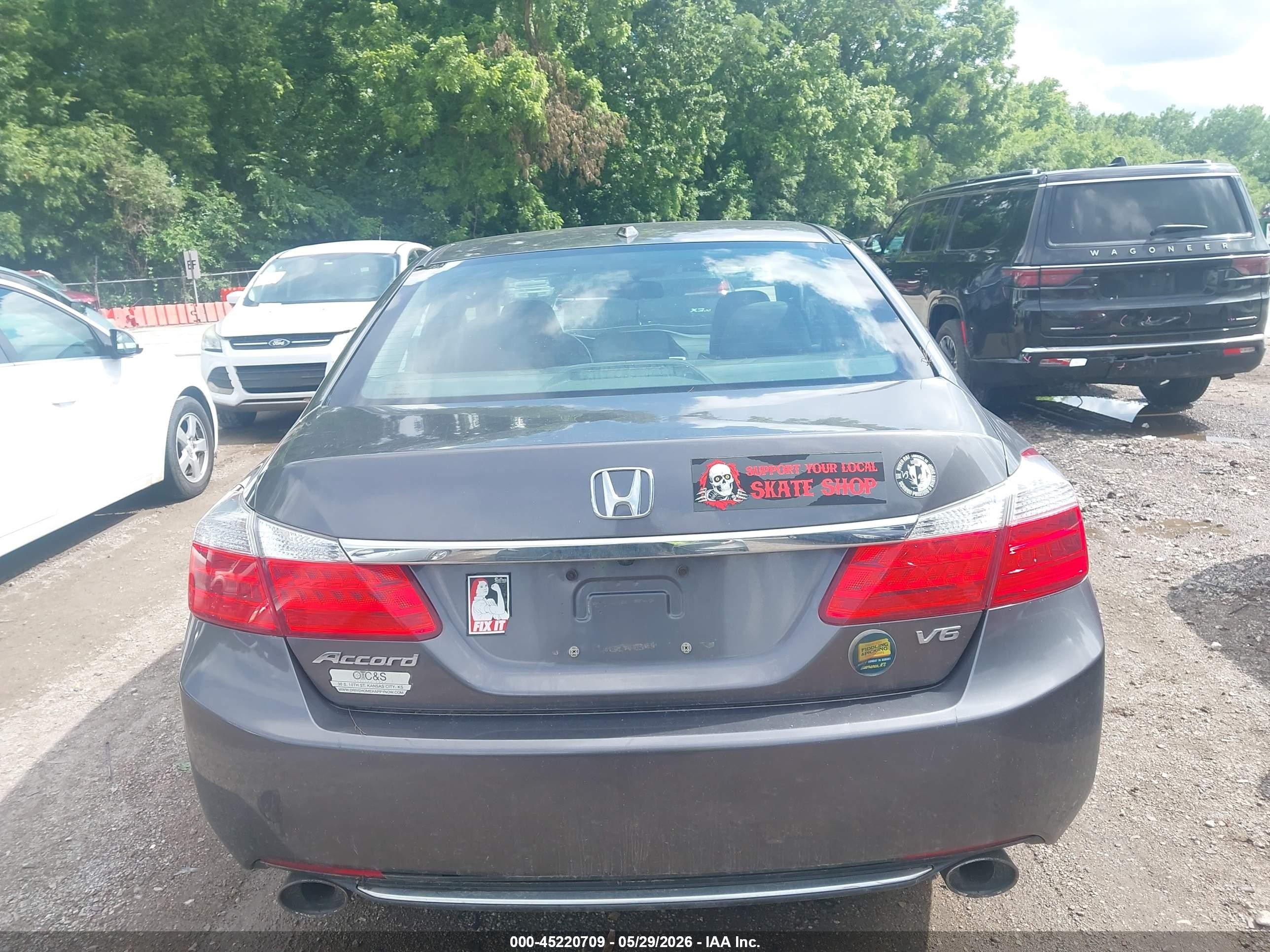 2013 Honda Accord Ex-l V-6 Gray vin: 1HGCR3F80DA007906
