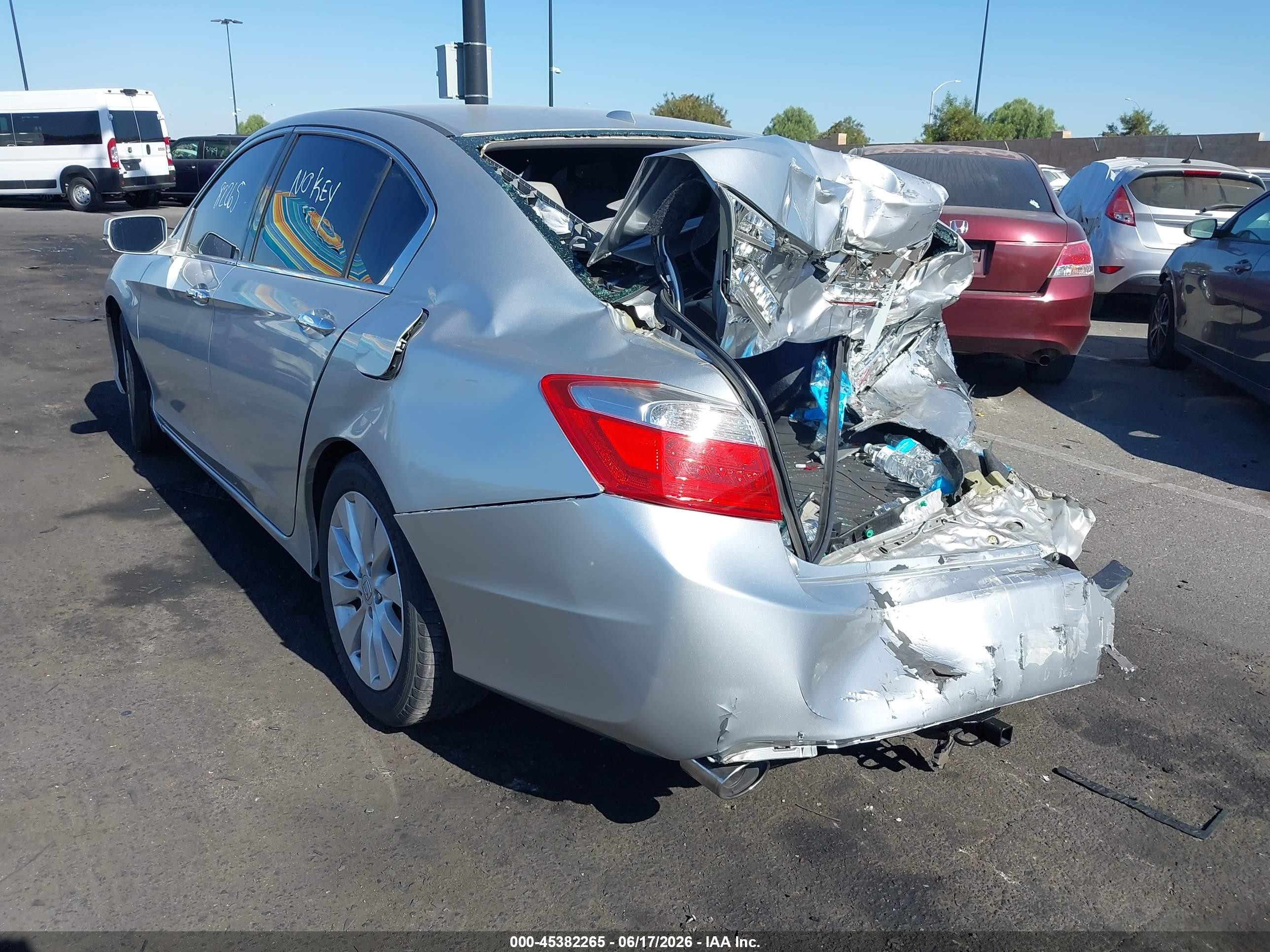 2013 Honda Accord Ex-l V-6 Silver vin: 1HGCR3F80DA010207
