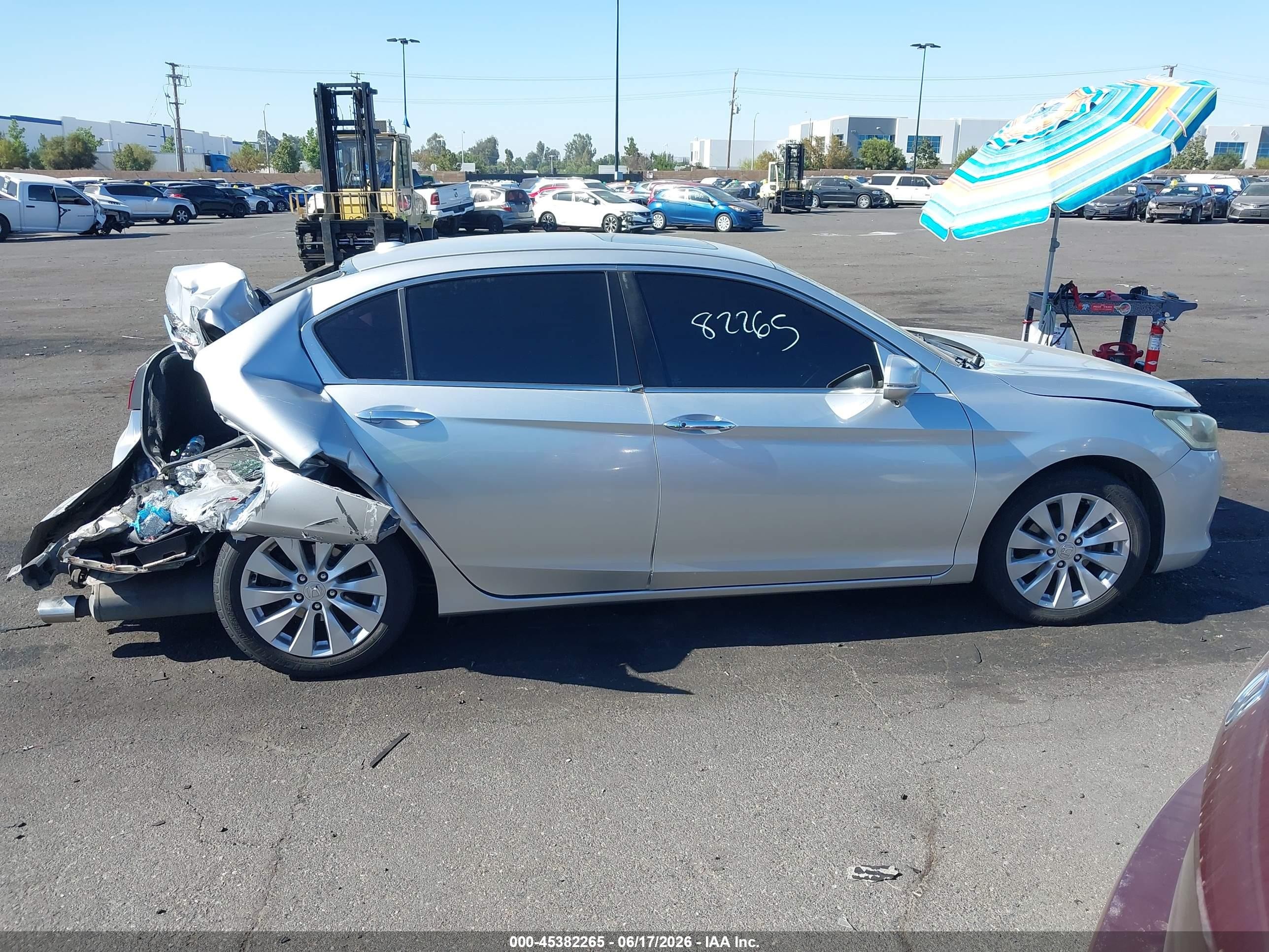 2013 Honda Accord Ex-l V-6 Silver vin: 1HGCR3F80DA010207
