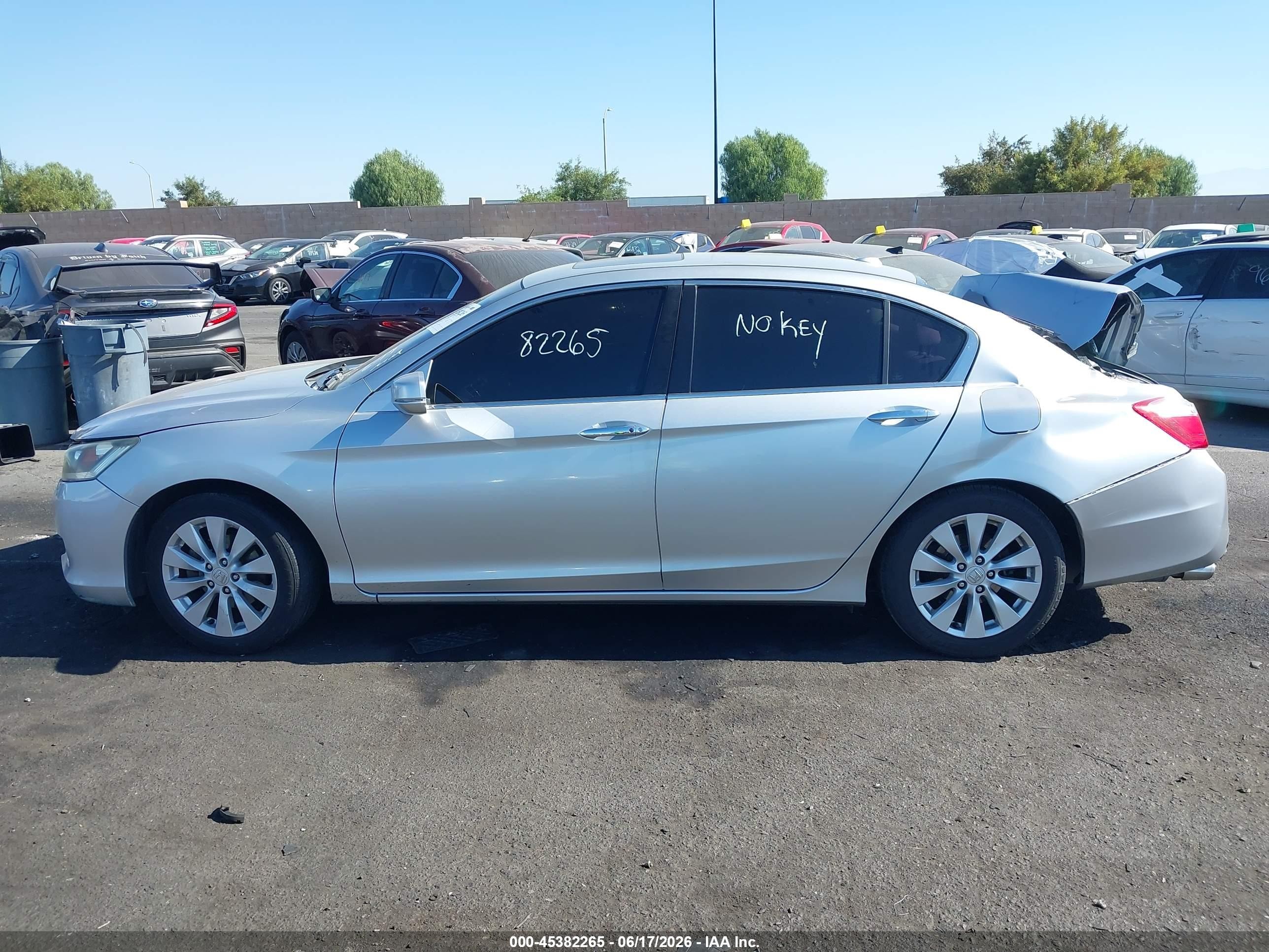 2013 Honda Accord Ex-l V-6 Silver vin: 1HGCR3F80DA010207