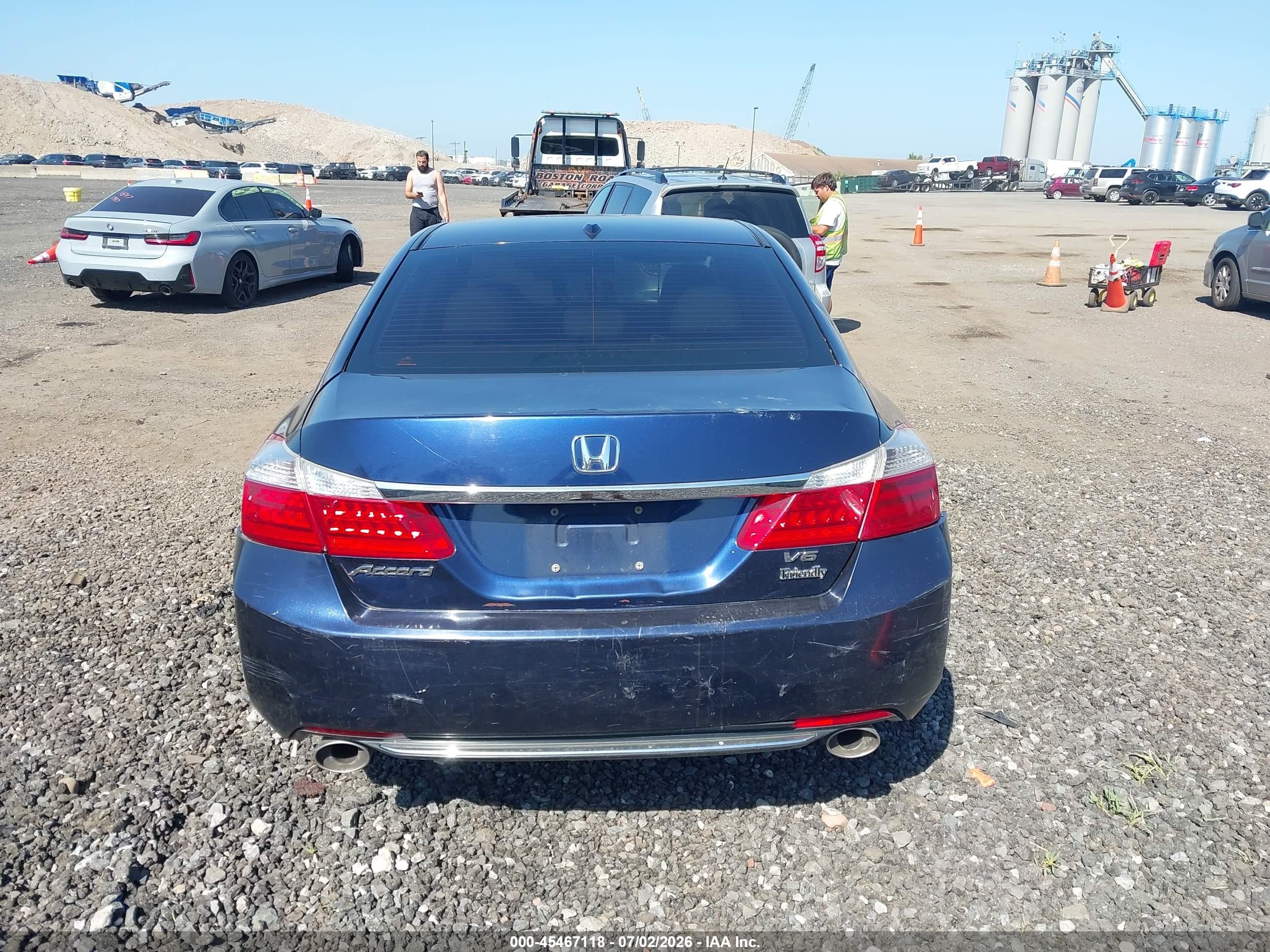 2013 Honda Accord Ex-l V-6 Blue vin: 1HGCR3F80DA012006