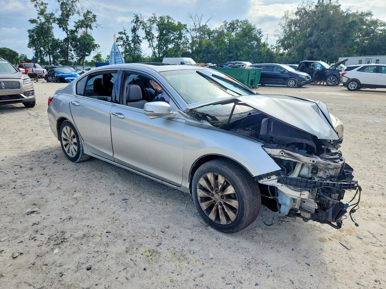2013 Honda Accord Exl Серебряный vin: 1HGCR3F80DA020185
