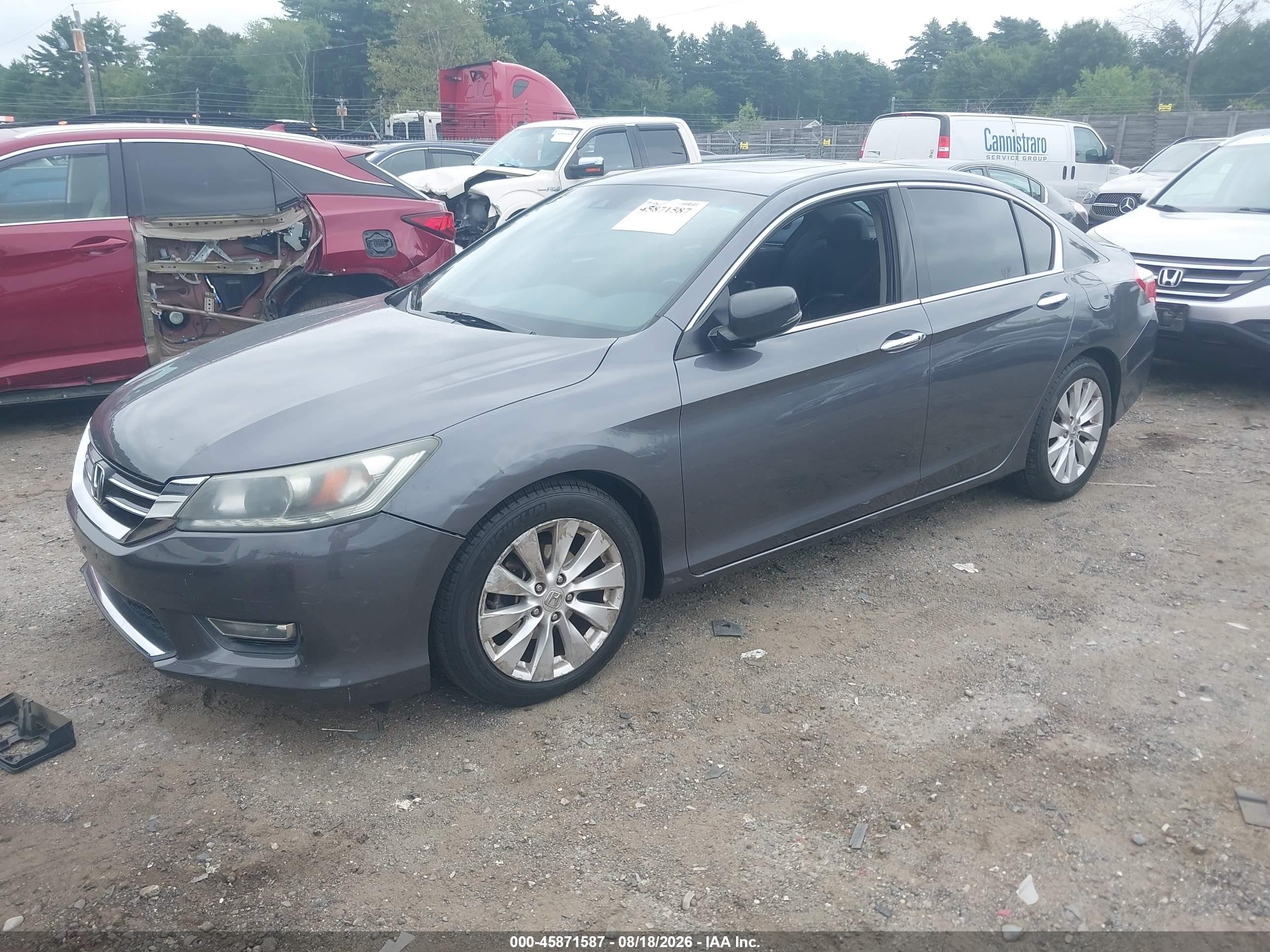 2013 Honda Accord Ex-l V-6 Gray vin: 1HGCR3F80DA036256