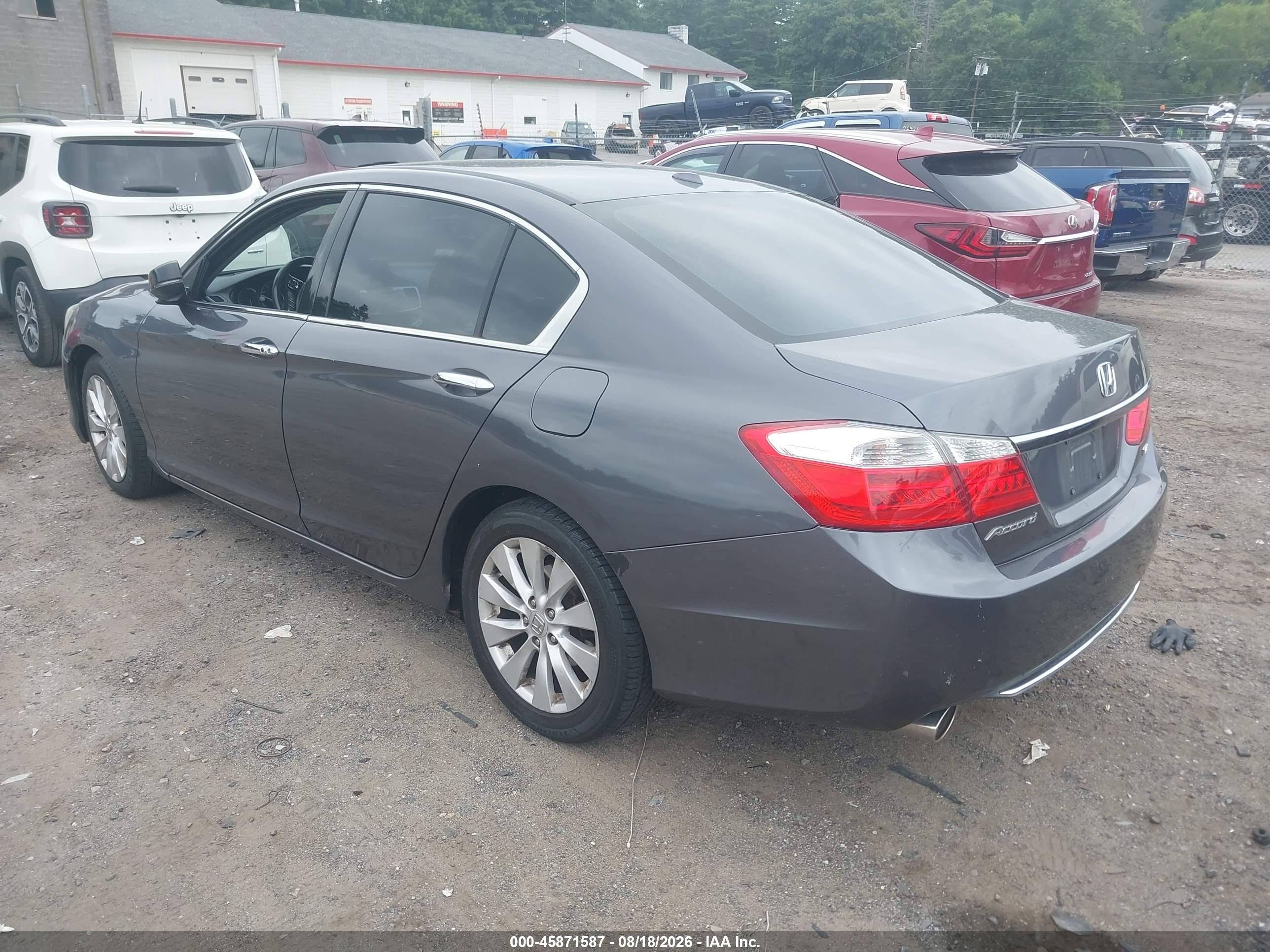 2013 Honda Accord Ex-l V-6 Gray vin: 1HGCR3F80DA036256