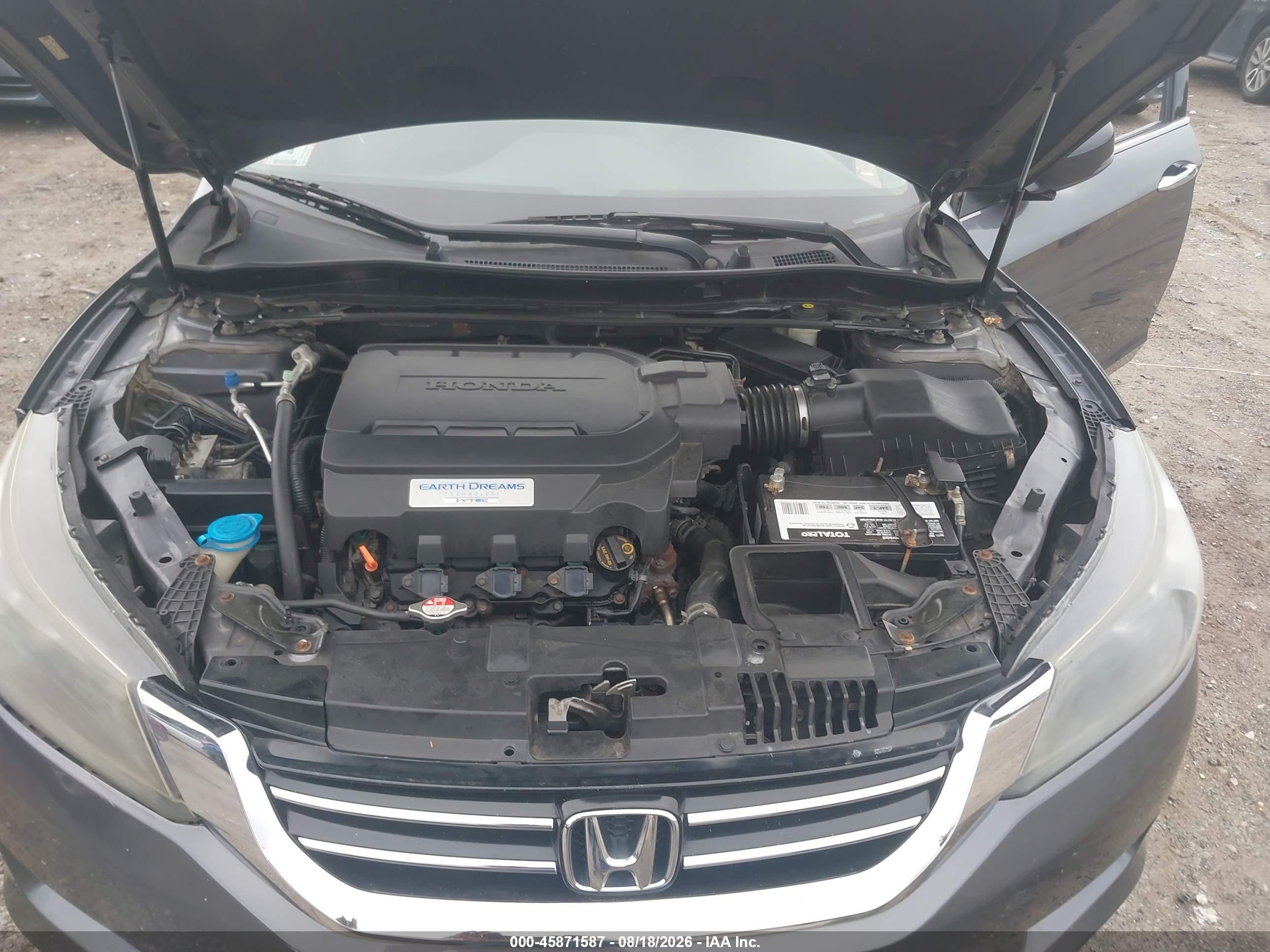 2013 Honda Accord Ex-l V-6 Gray vin: 1HGCR3F80DA036256