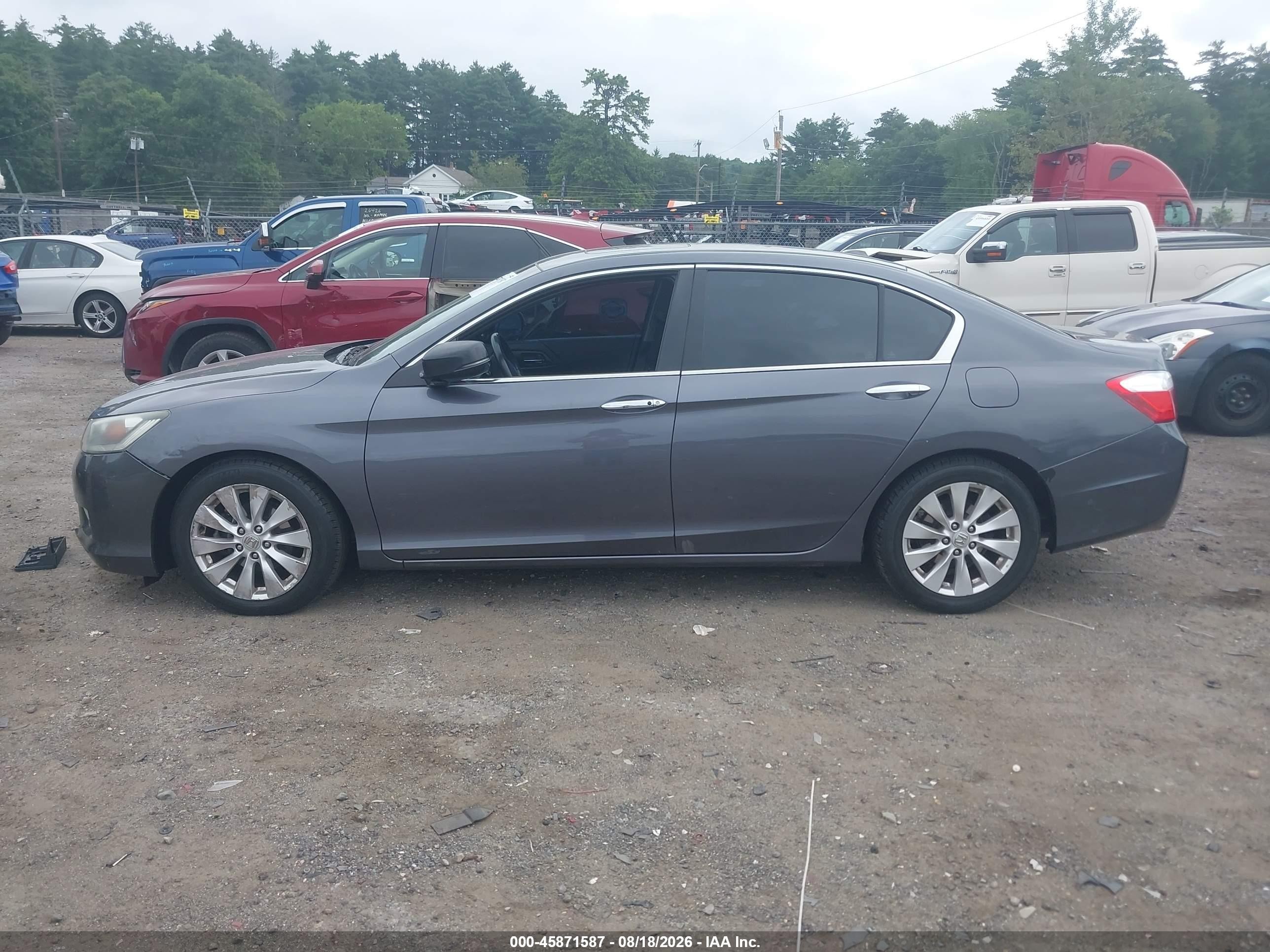 2013 Honda Accord Ex-l V-6 Gray vin: 1HGCR3F80DA036256