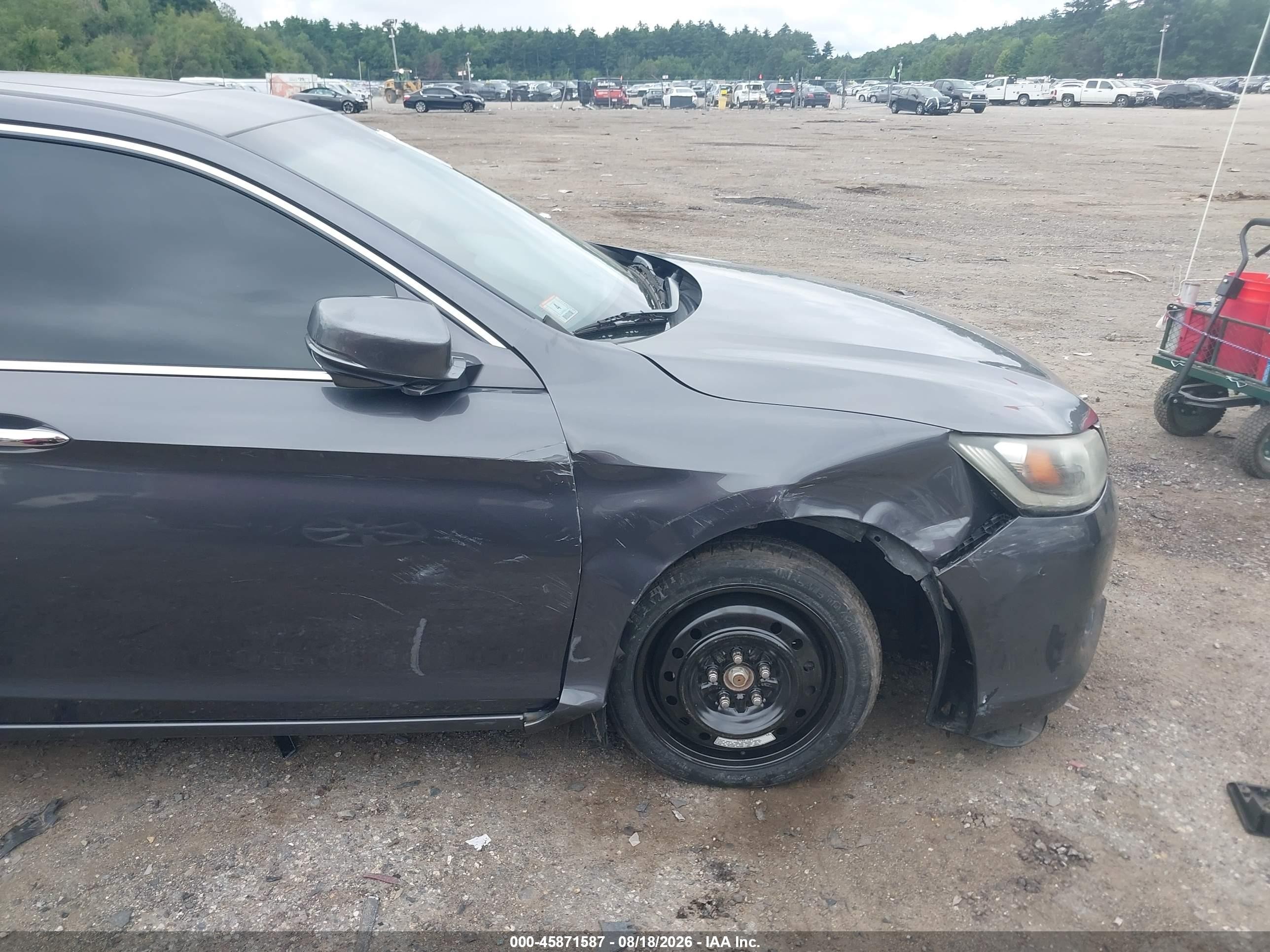 2013 Honda Accord Ex-l V-6 Gray vin: 1HGCR3F80DA036256
