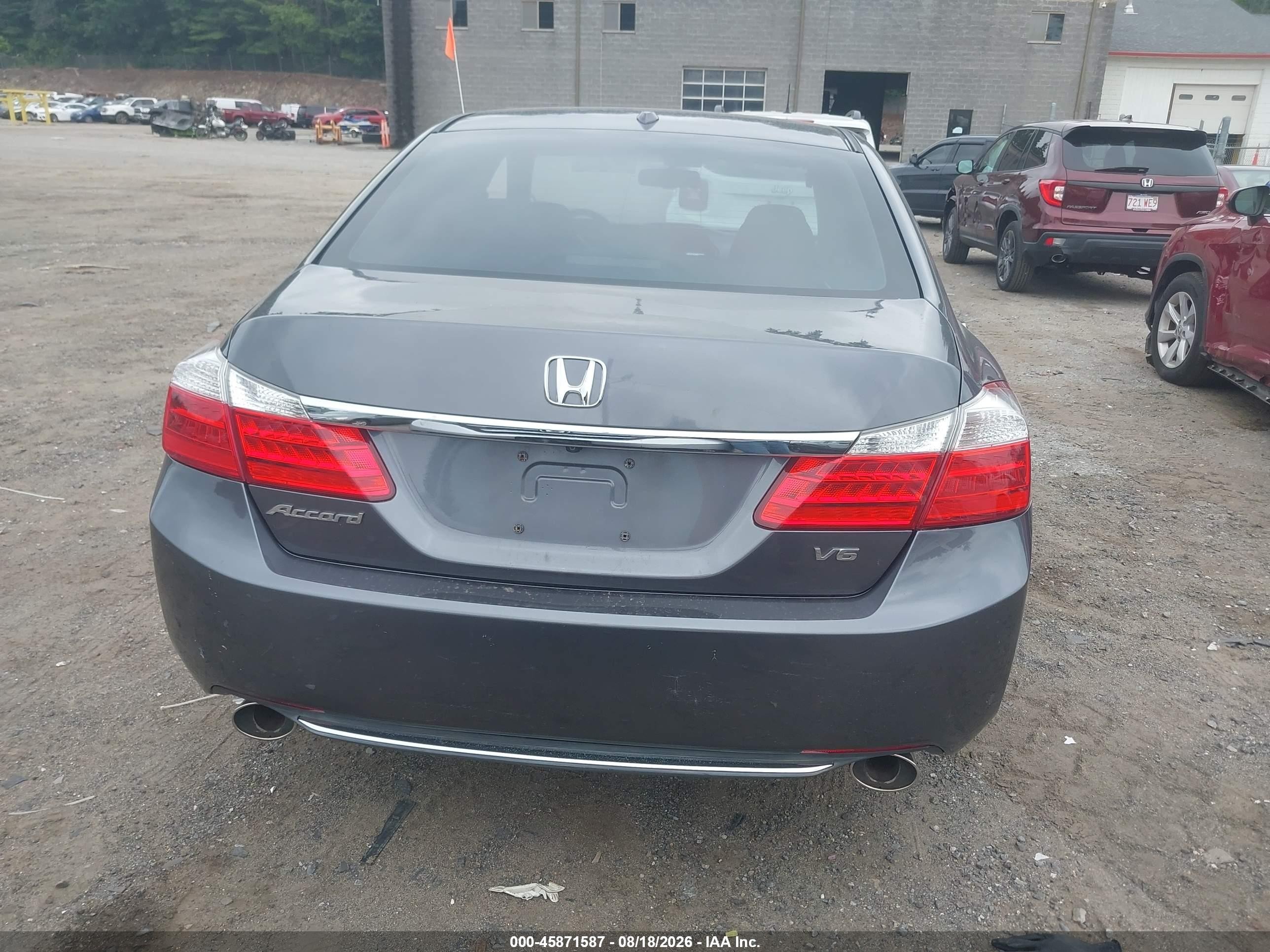 2013 Honda Accord Ex-l V-6 Gray vin: 1HGCR3F80DA036256