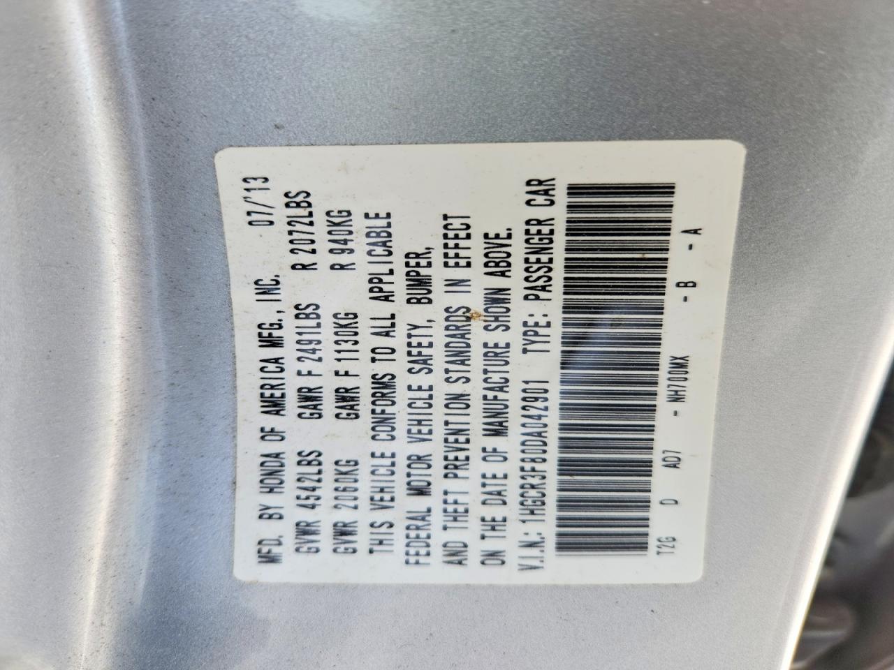 2013 Honda Accord Exl Silver vin: 1HGCR3F80DA042901