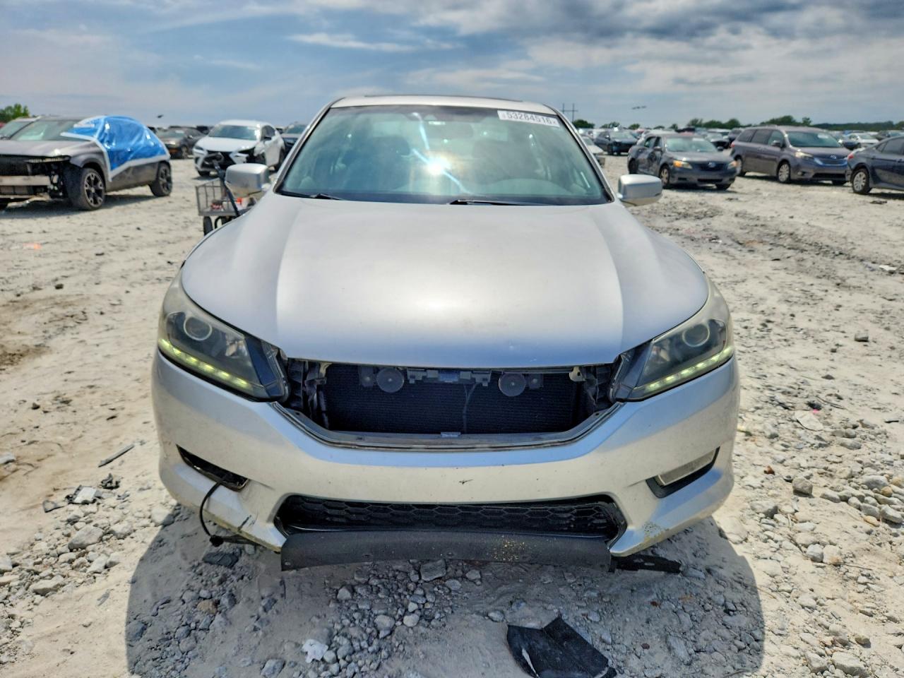 2013 Honda Accord Exl Silver vin: 1HGCR3F80DA042901