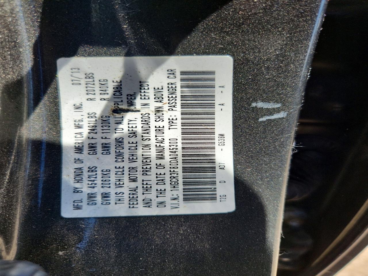 2013 Honda Accord Exl Charcoal vin: 1HGCR3F80DA045300