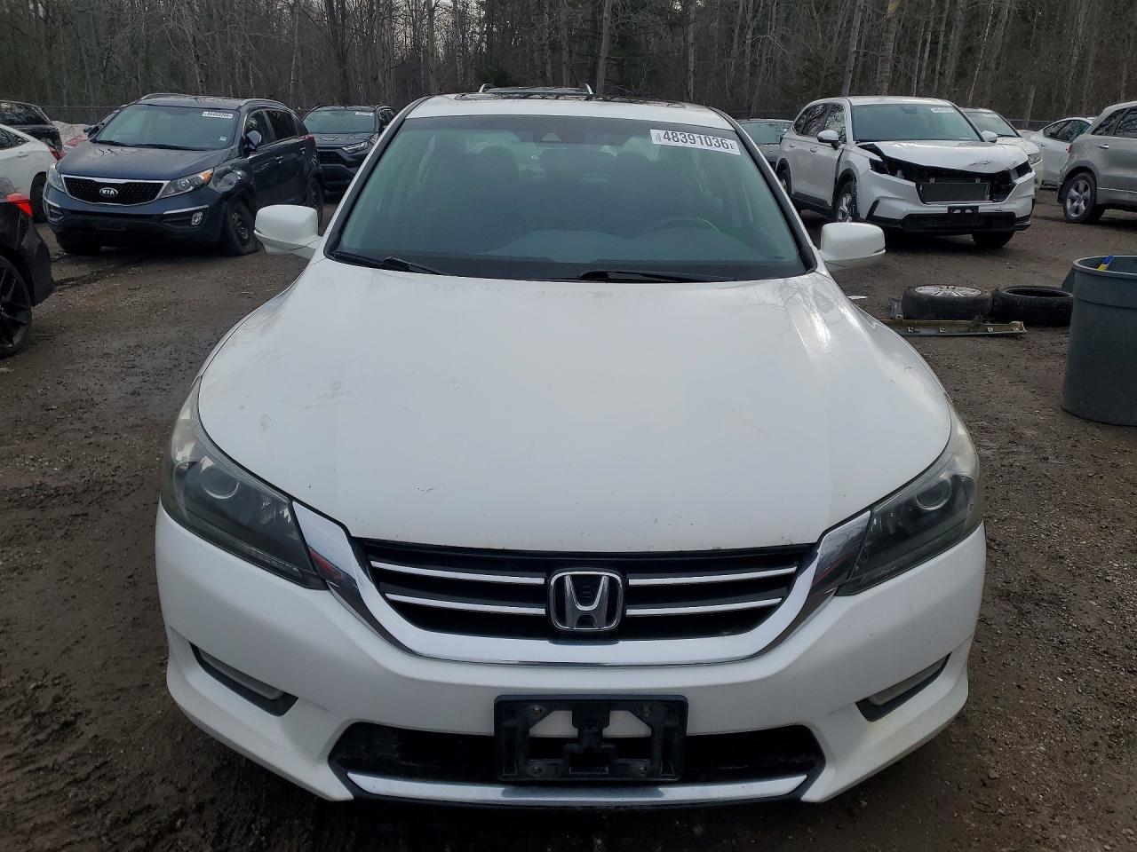 2013 Honda Accord Exl White vin: 1HGCR3F80DA801160