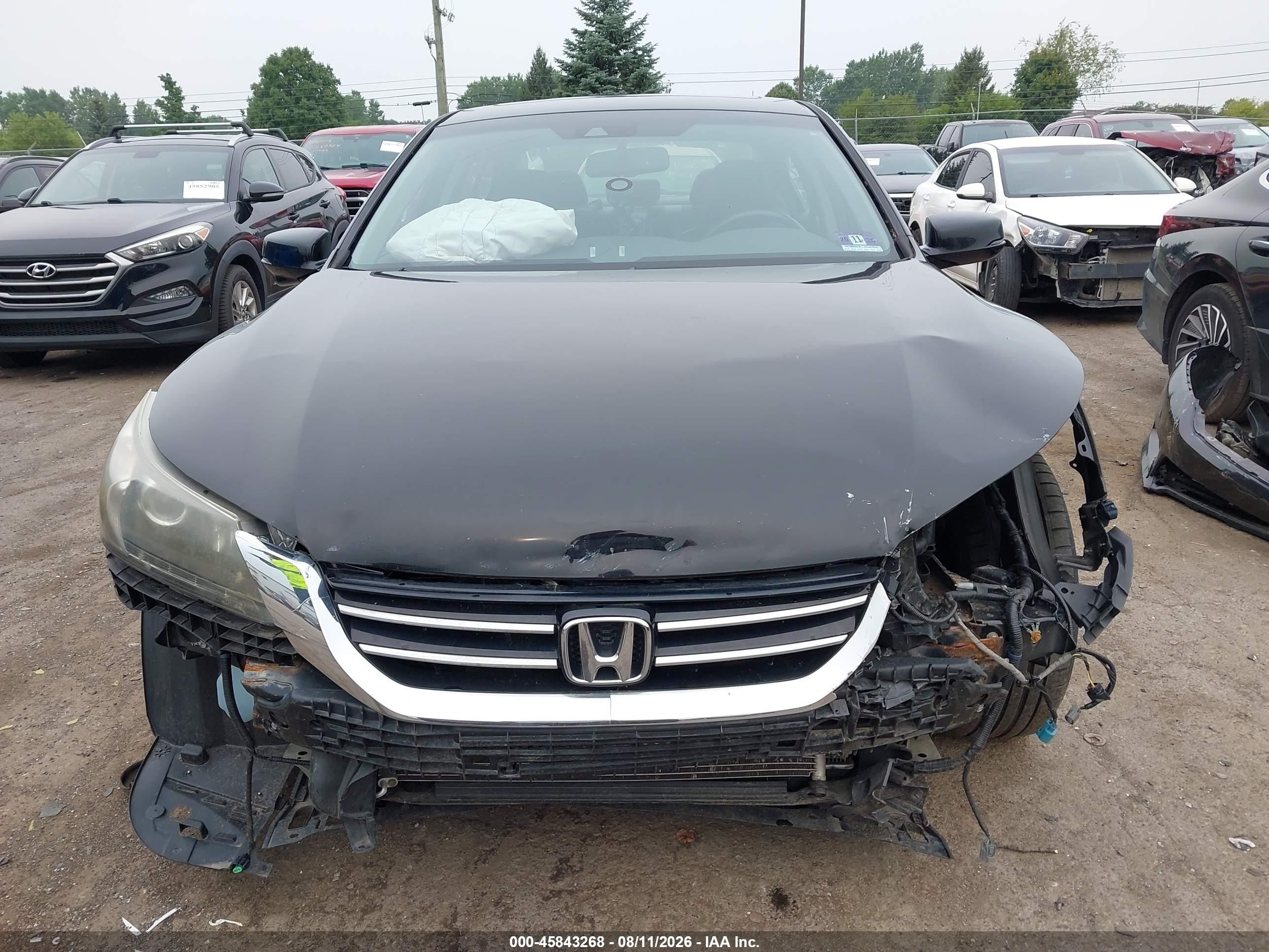 2014 Honda Accord Ex-l V-6 Black vin: 1HGCR3F80EA008166