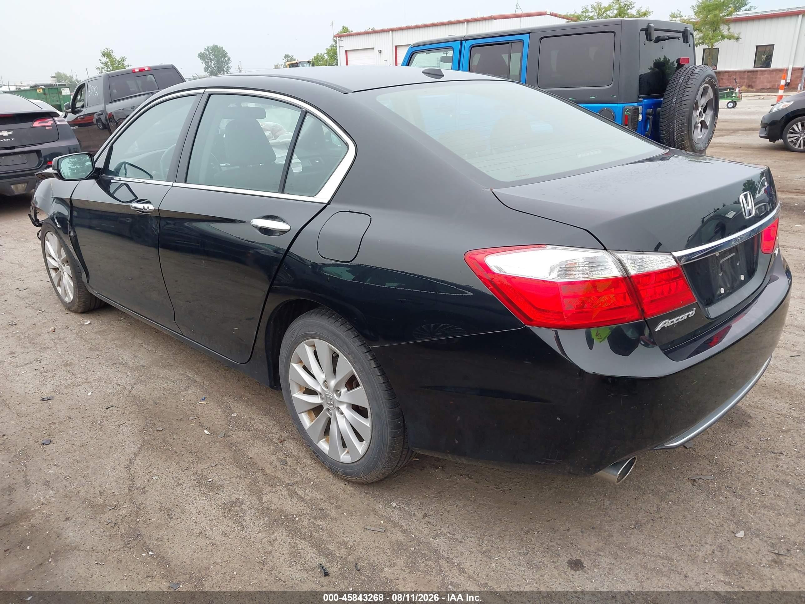 2014 Honda Accord Ex-l V-6 Black vin: 1HGCR3F80EA008166