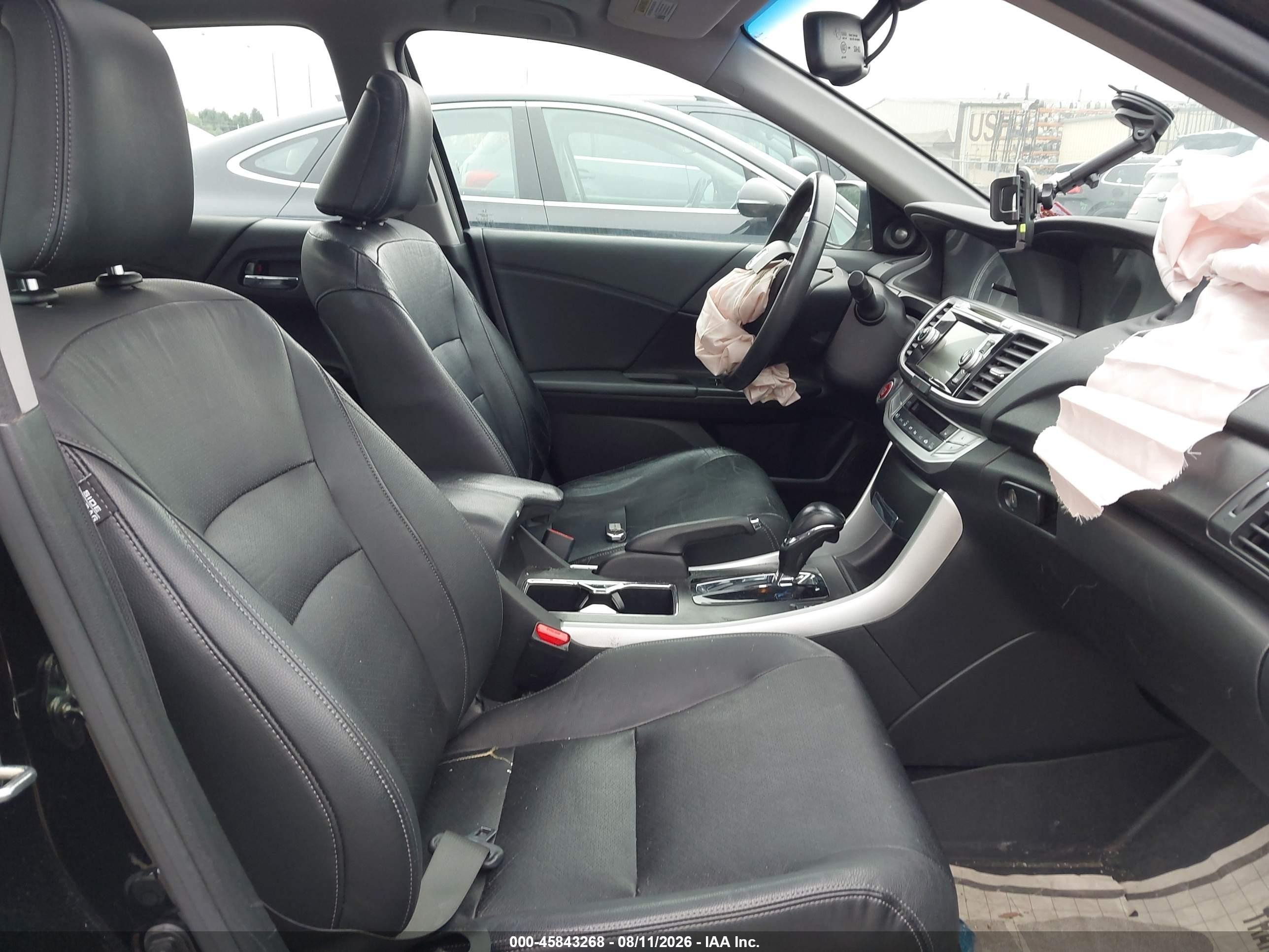 2014 Honda Accord Ex-l V-6 Black vin: 1HGCR3F80EA008166
