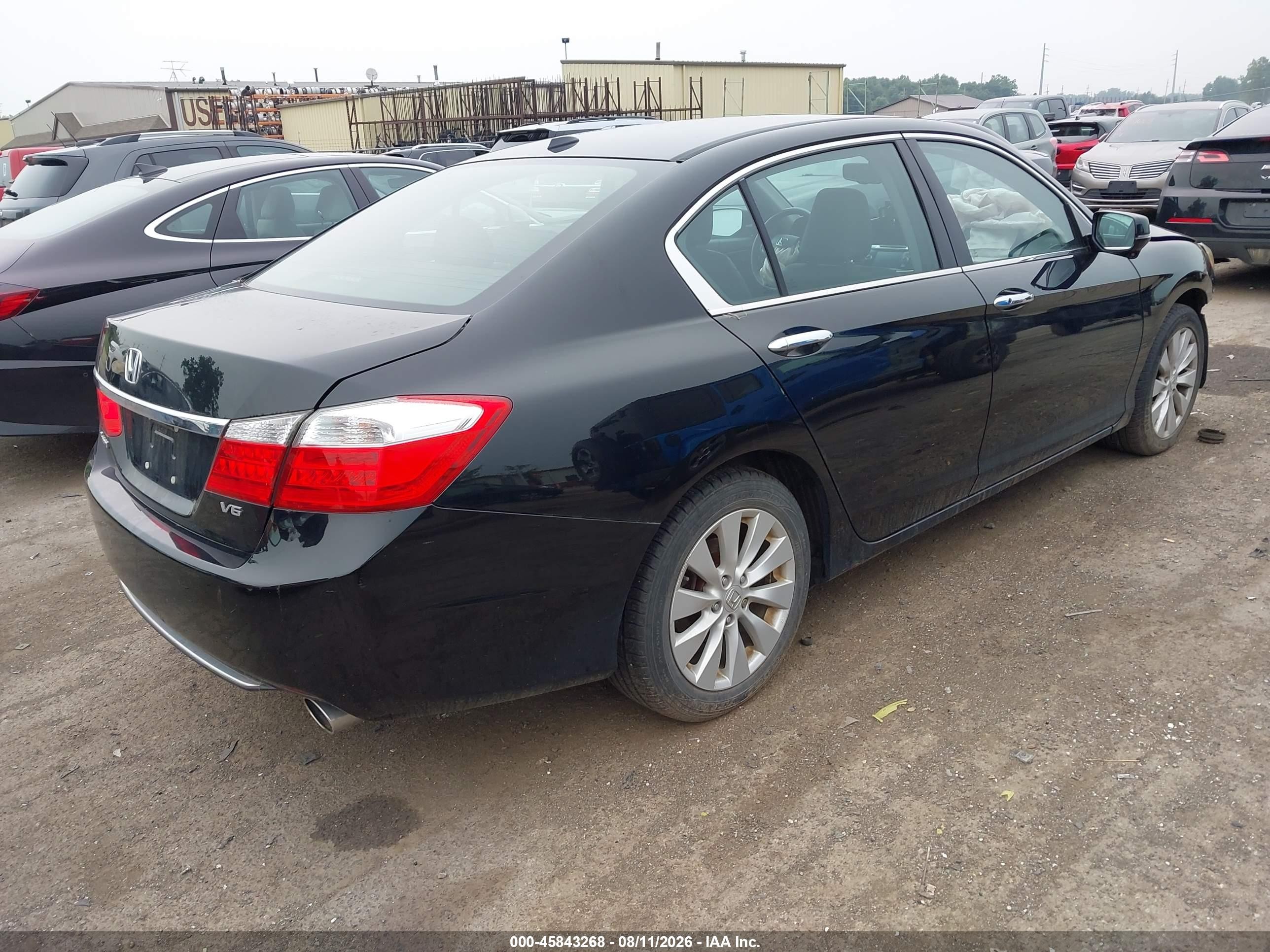 2014 Honda Accord Ex-l V-6 Black vin: 1HGCR3F80EA008166