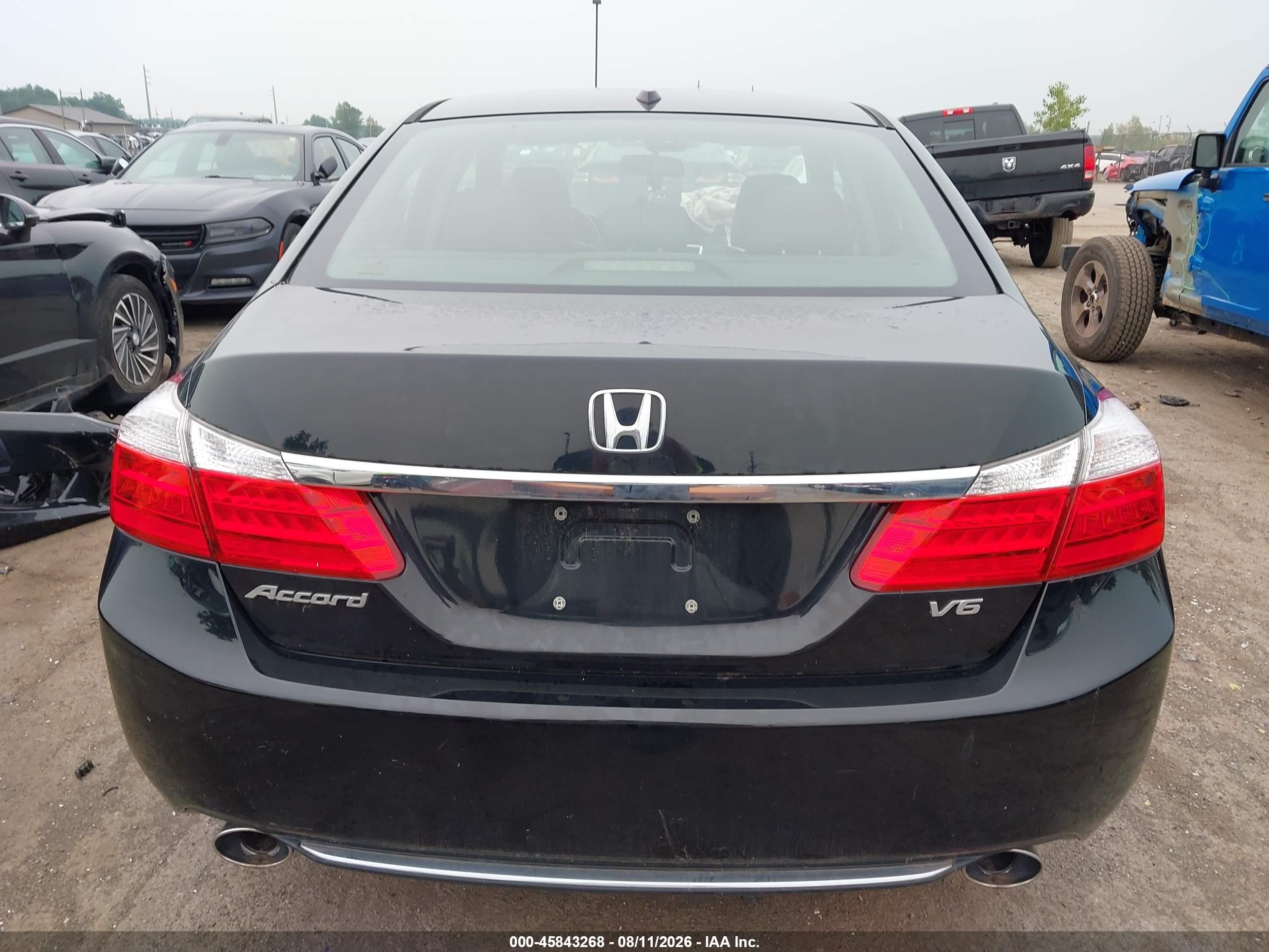 2014 Honda Accord Ex-l V-6 Black vin: 1HGCR3F80EA008166