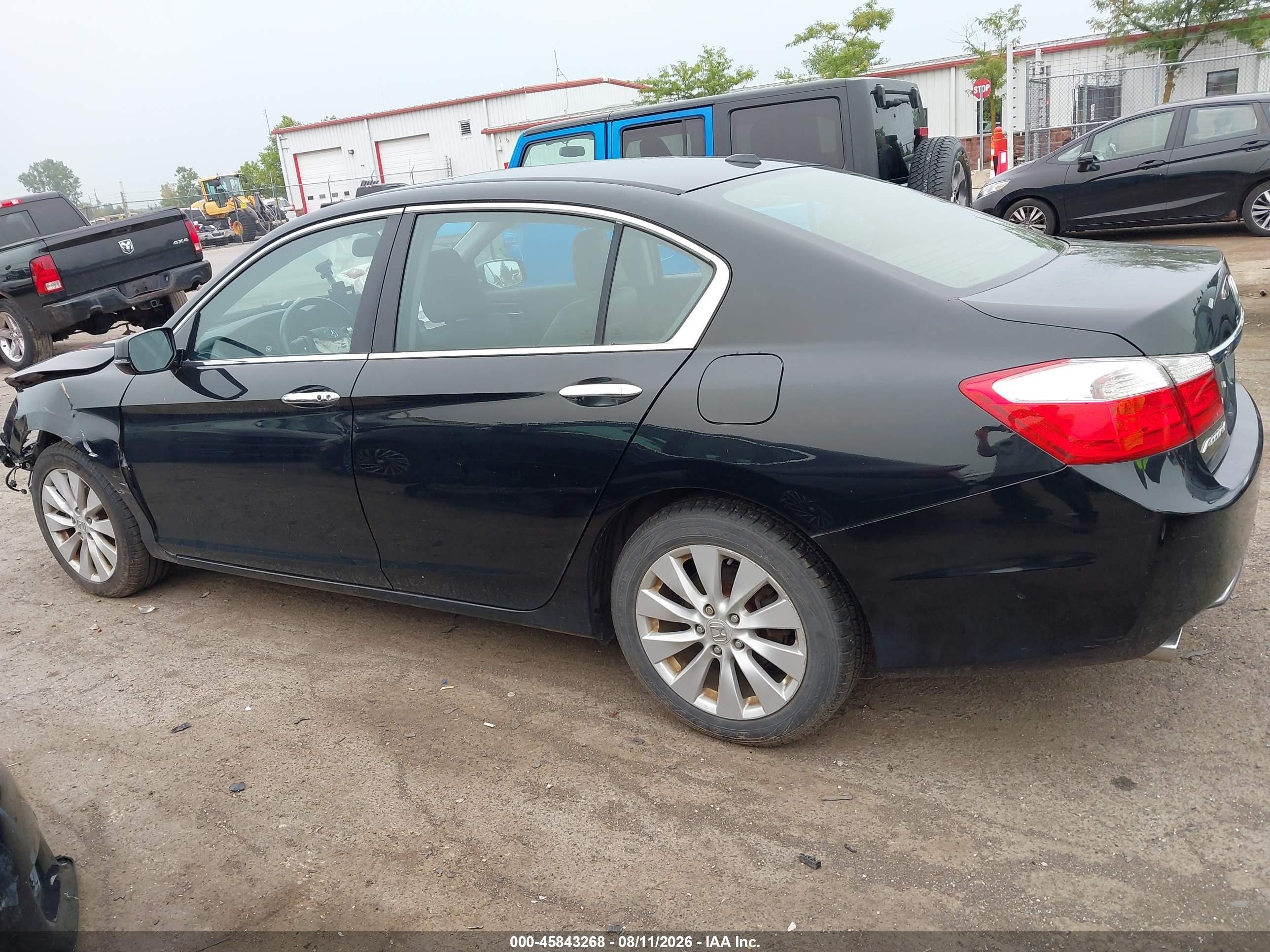 2014 Honda Accord Ex-l V-6 Black vin: 1HGCR3F80EA008166
