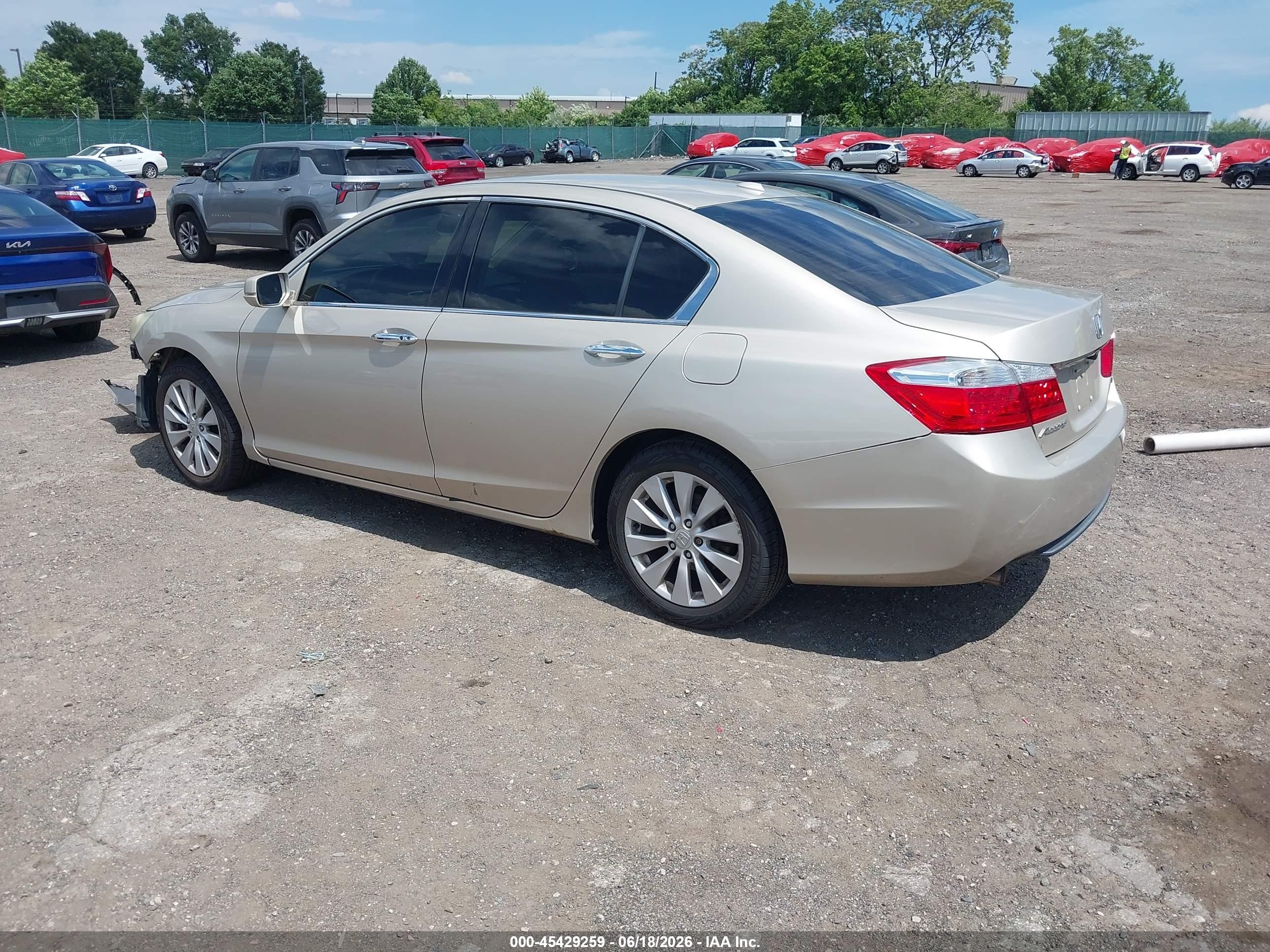 2014 Honda Accord Ex-l V-6 Tan vin: 1HGCR3F80EA010094