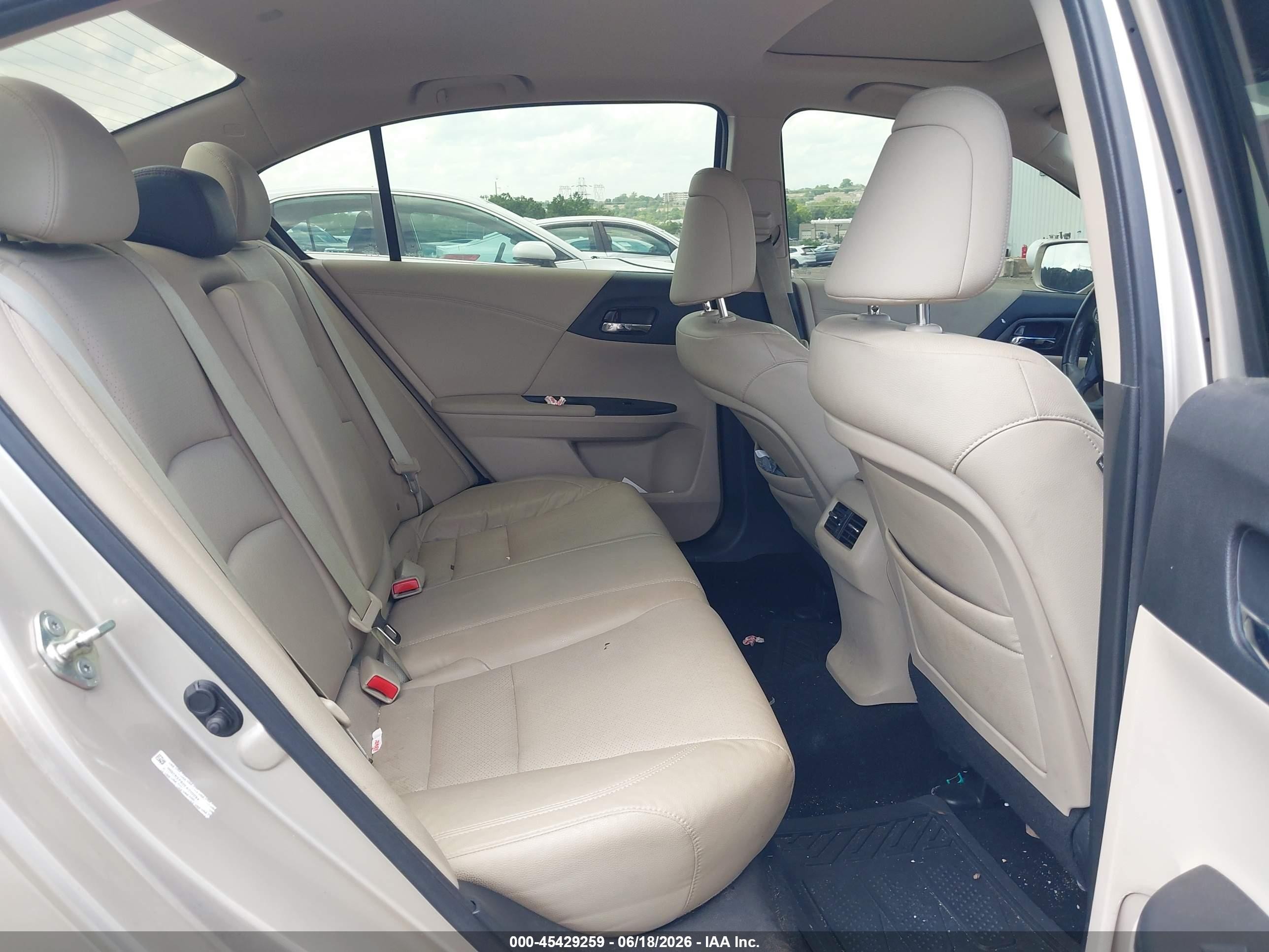 2014 Honda Accord Ex-l V-6 Tan vin: 1HGCR3F80EA010094