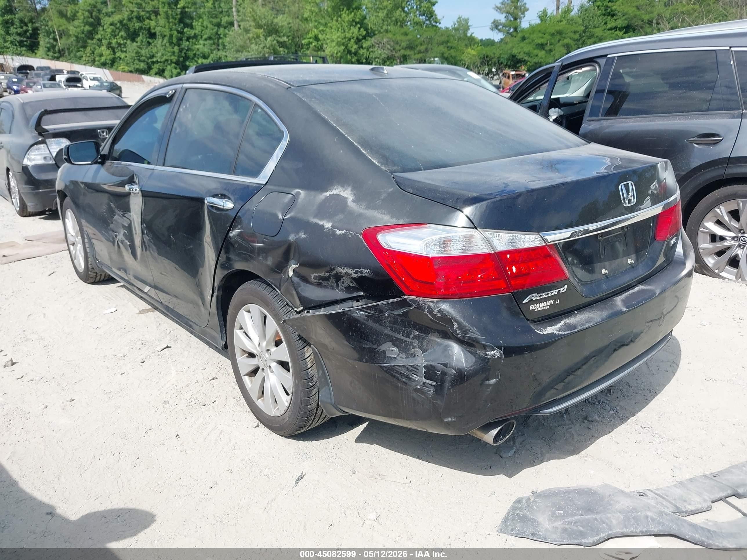 2014 Honda Accord Ex-l V-6 Black vin: 1HGCR3F80EA020141