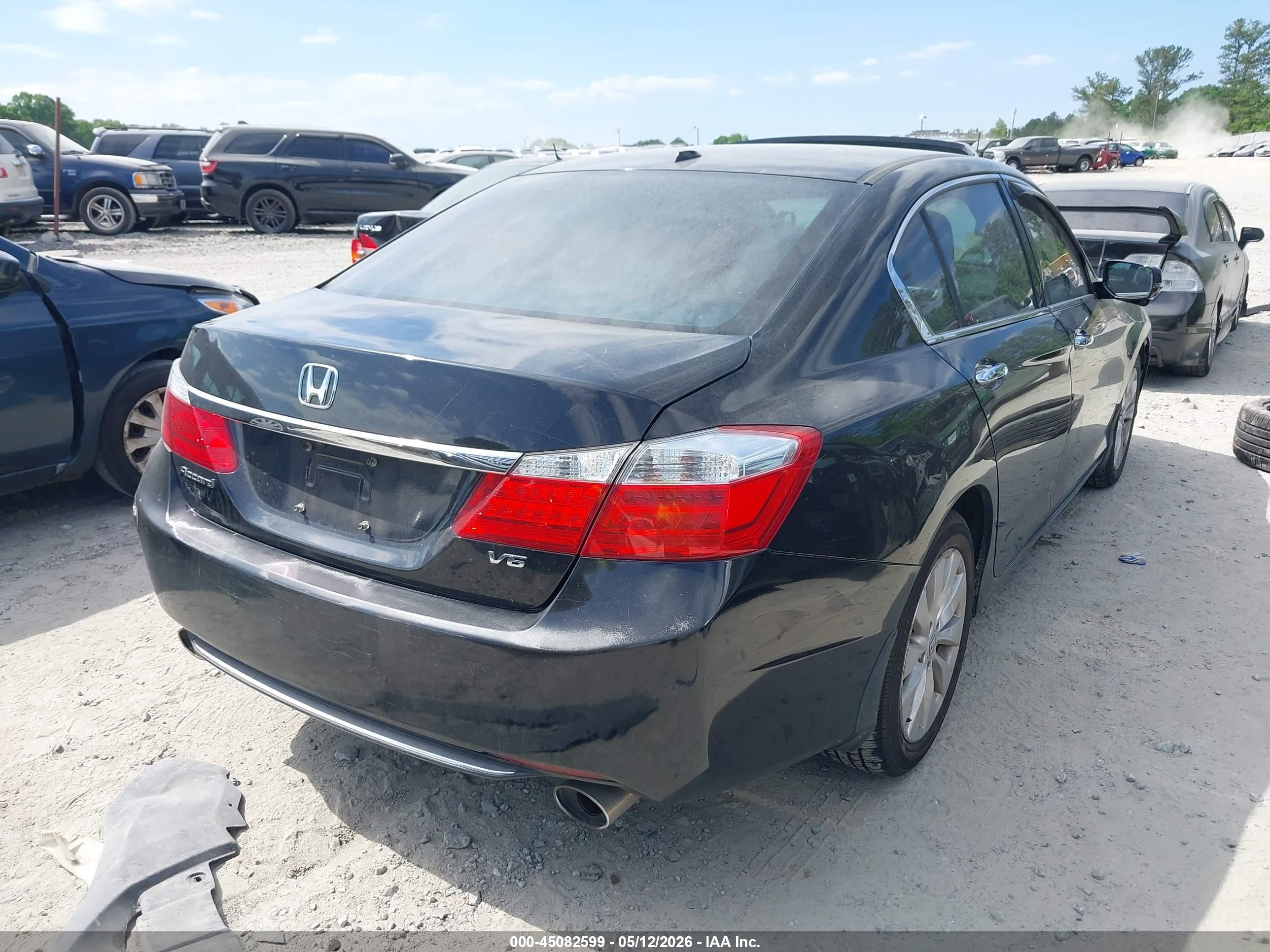 2014 Honda Accord Ex-l V-6 Black vin: 1HGCR3F80EA020141